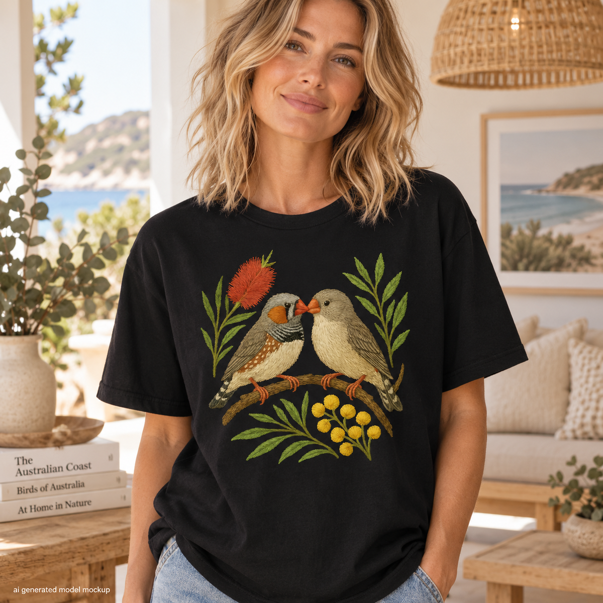 Zebra Finch T-Shirt – Australian Native Bird Collection