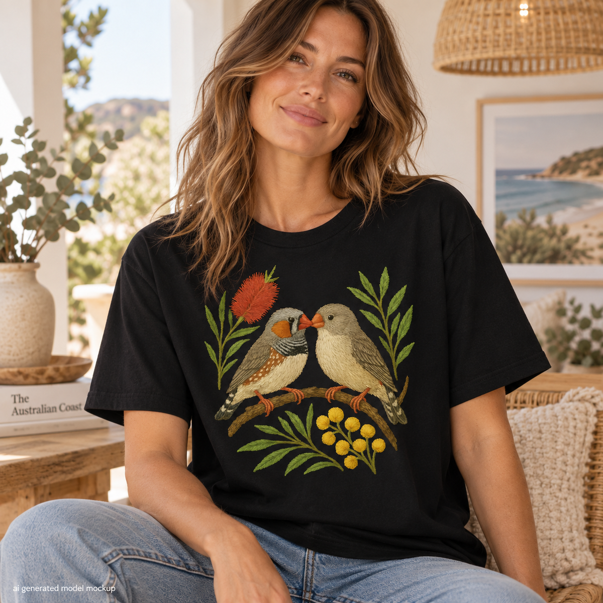 Zebra Finch T-Shirt – Australian Native Bird Collection