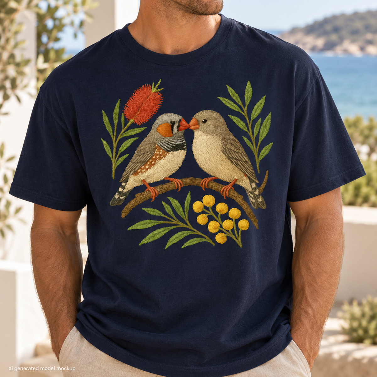 Zebra Finch T-Shirt – Australian Native Bird Collection
