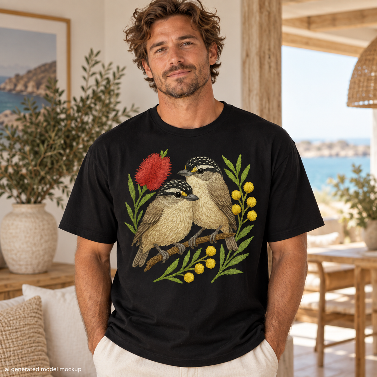 Pardalote T-Shirt – Australian Native Bird Collection