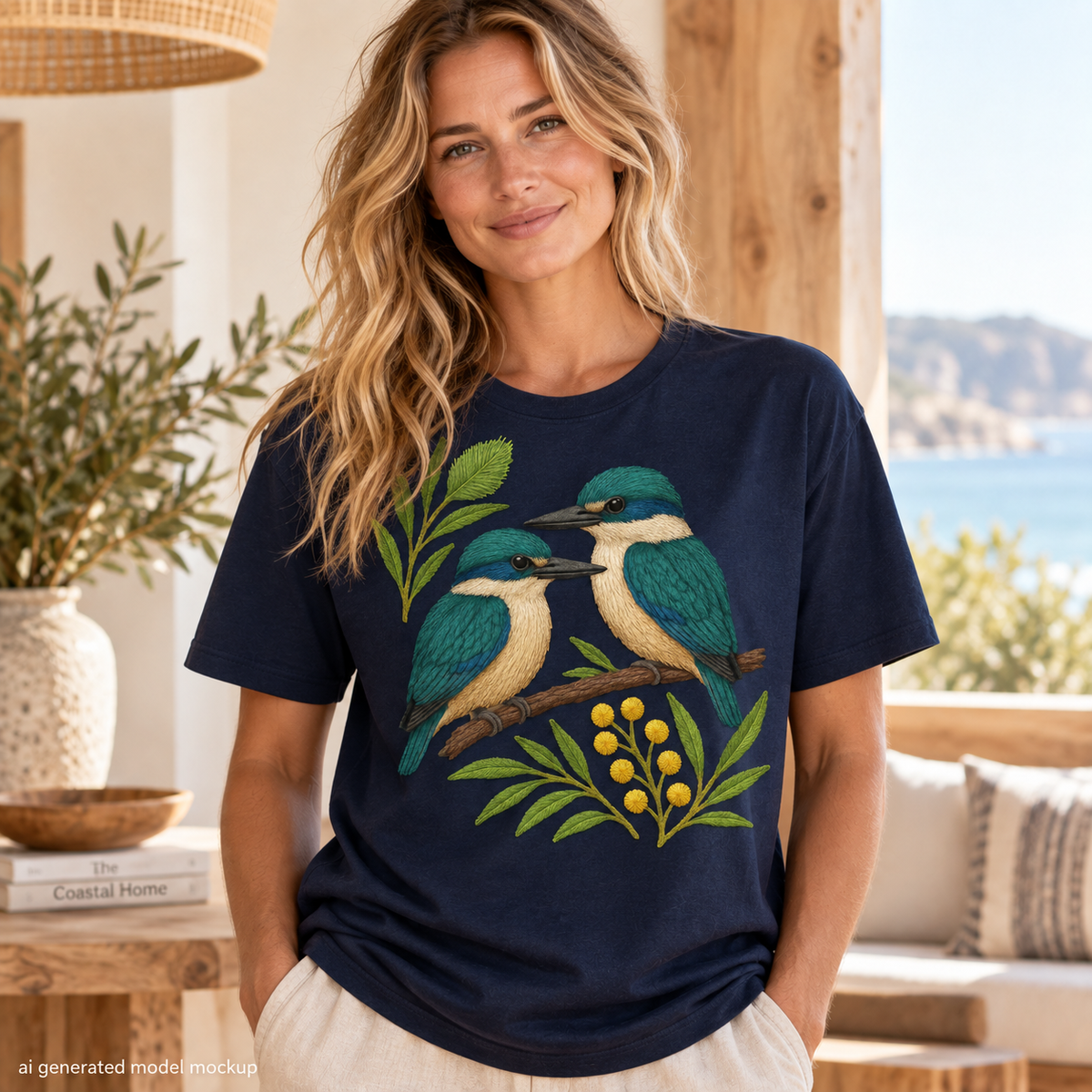 Sacred Kingfisher T-Shirt – Australian Native Bird Collection
