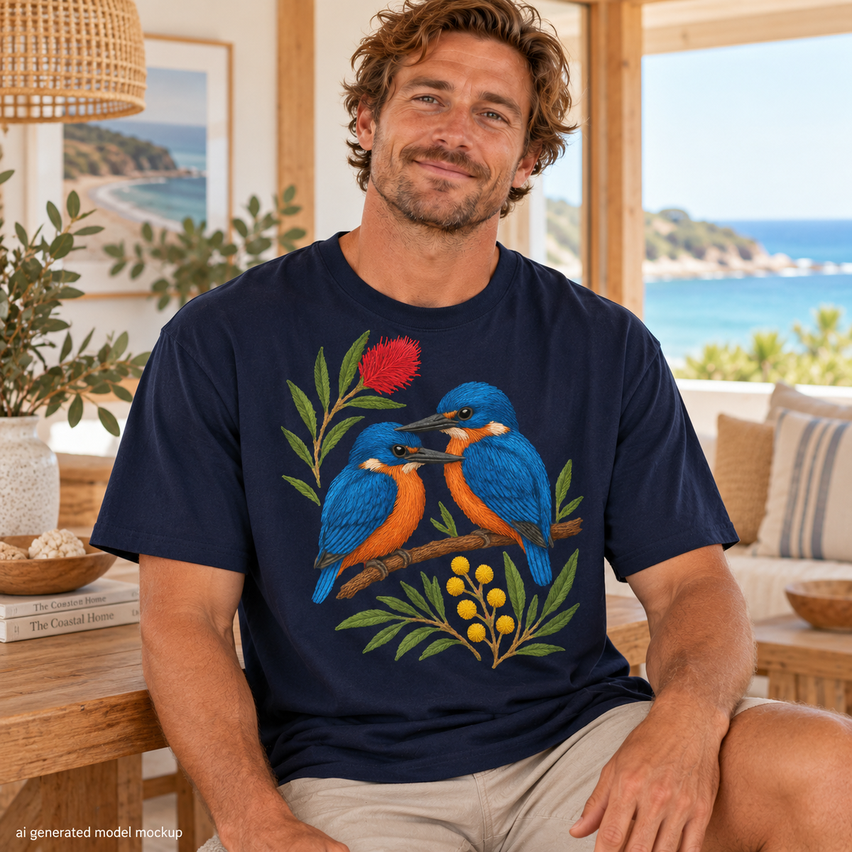 Kingfisher T-Shirt – Australian Native Bird Collection