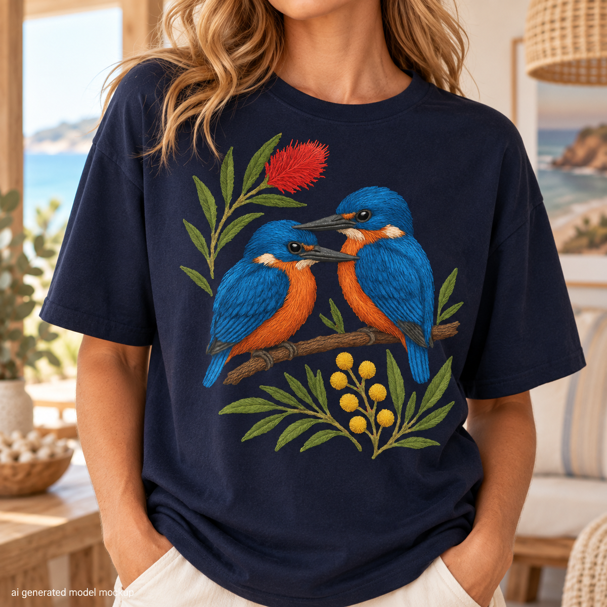 Kingfisher T-Shirt – Australian Native Bird Collection