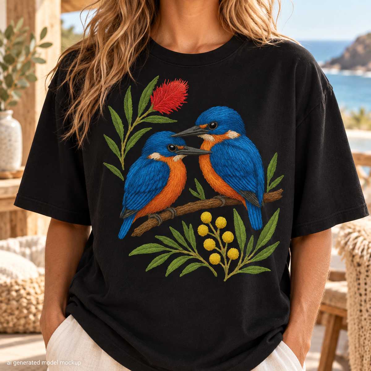 Kingfisher T-Shirt – Australian Native Bird Collection