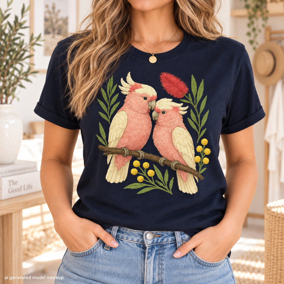 Galah T-Shirt – Style 2 – Australian Native Bird Collection