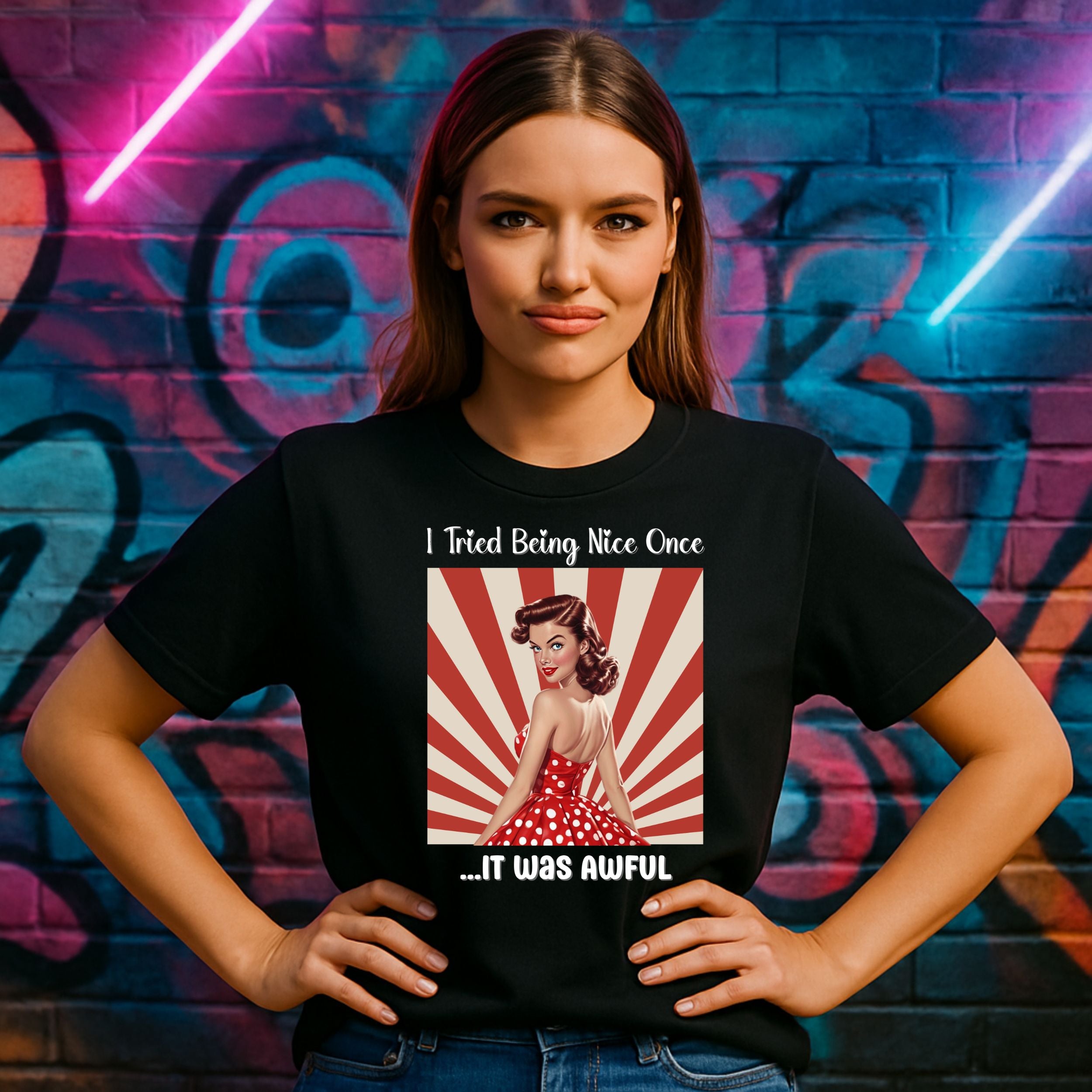 I Tried Being Nice Once Graphic T-shirt product
