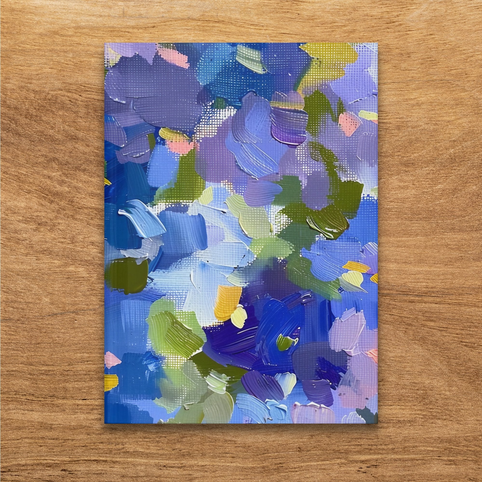 Abstract Colorful Brush Stroke Art Journal, Blue Green Yellow Painting Journal, Unique Art Print Notebook for Creativity and Notes - Craig Michael Design