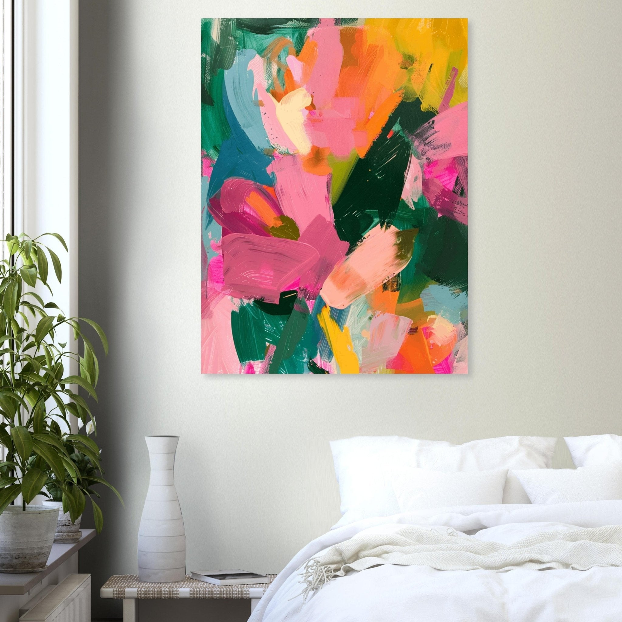 Abstract Colourful Canvas Art, Modern Wall Decor, Vibrant Painting, Large Canvas Print, Unique Wall Art, Living Room Decor, Home Decor - Craig Michael Design