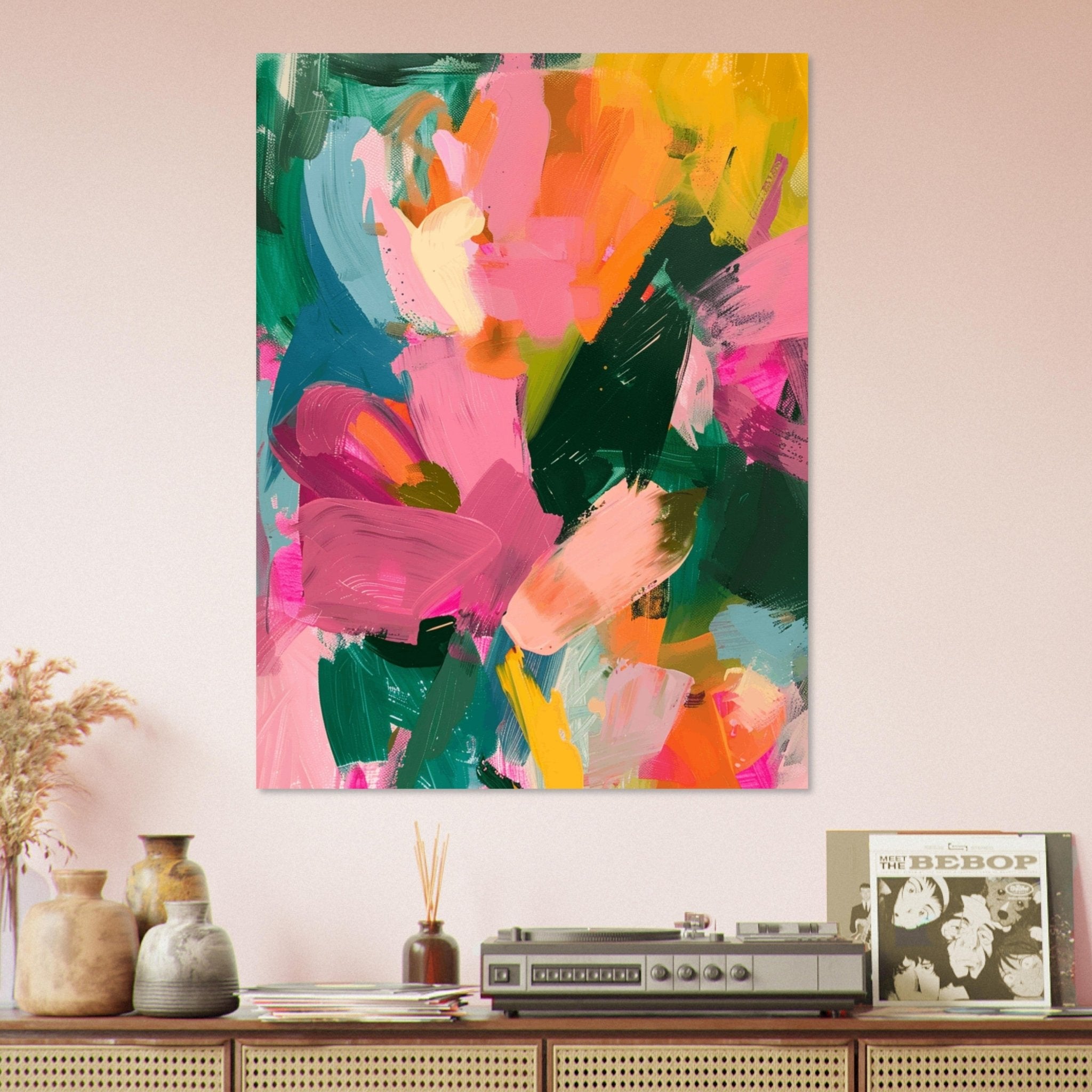 Abstract Colourful Canvas Art, Modern Wall Decor, Vibrant Painting, Large Canvas Print, Unique Wall Art, Living Room Decor, Home Decor - Craig Michael Design