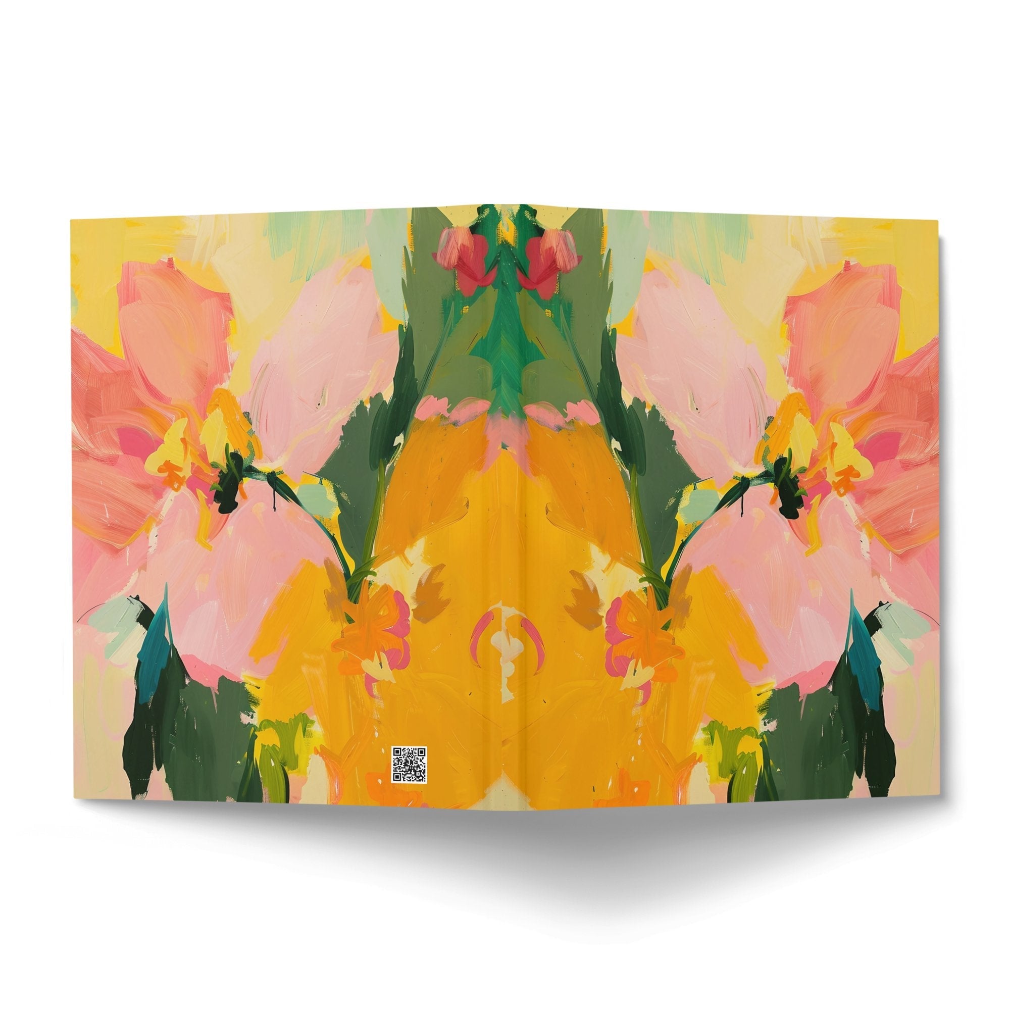 Abstract Floral Art, Colorful Journal, Unique Notebook Gift, Artistic Diary, Flower Pattern Cover, Vibrant Stationery - Craig Michael Design