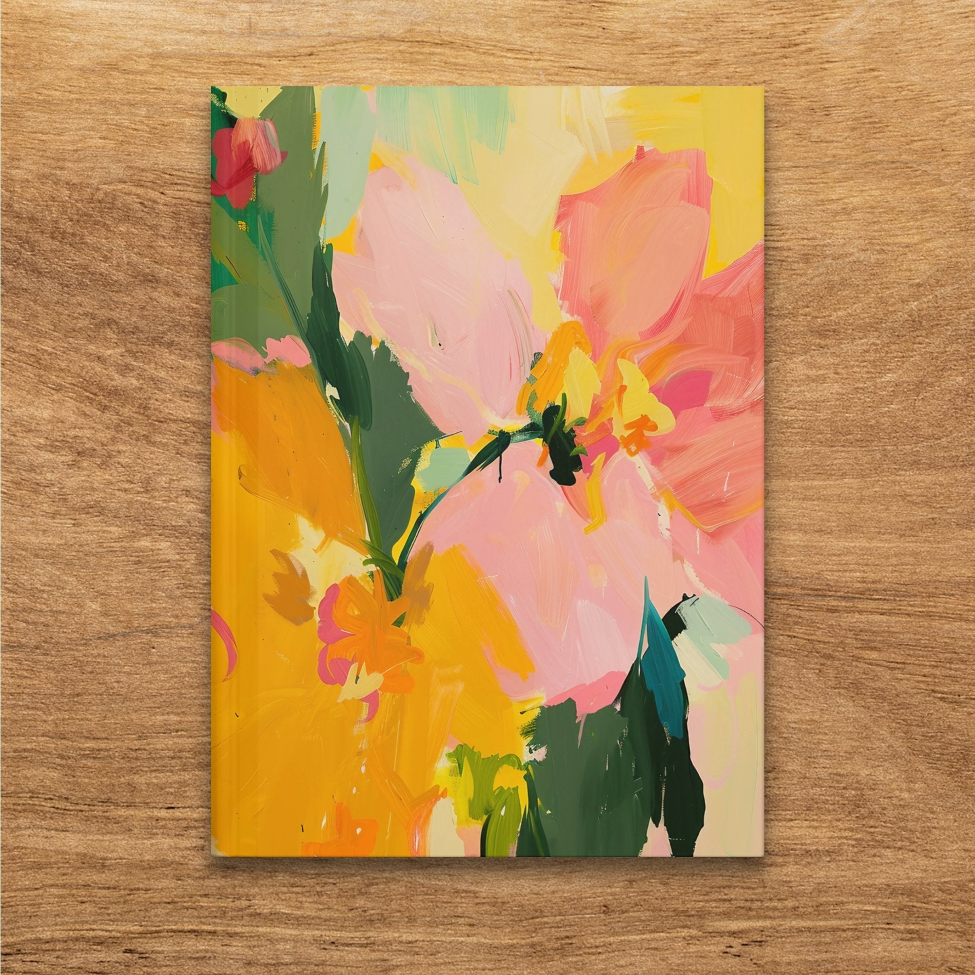 Abstract Floral Art, Colorful Journal, Unique Notebook Gift, Artistic Diary, Flower Pattern Cover, Vibrant Stationery - Craig Michael Design