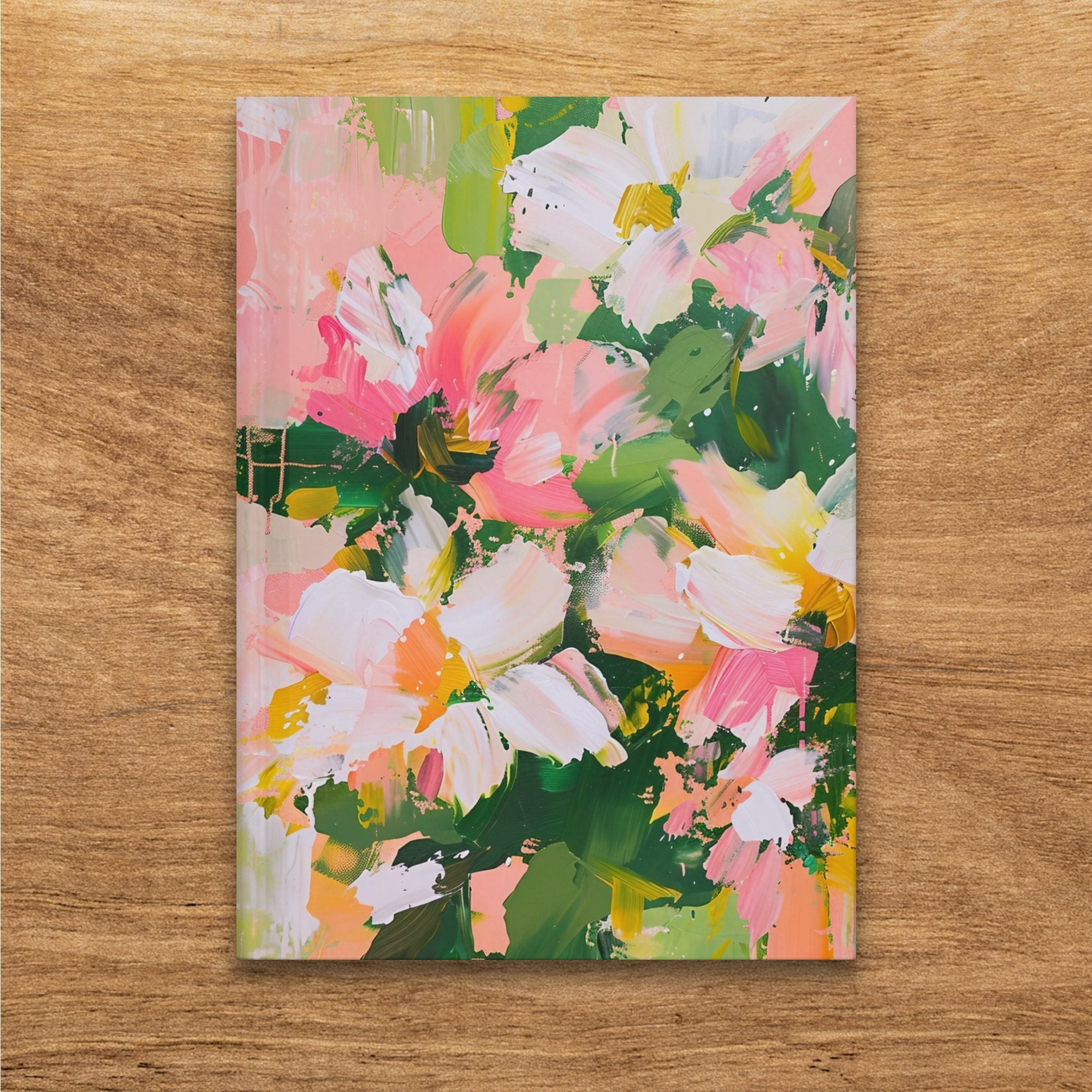 Abstract Floral Art Journal, Colorful Paint Splatter Sketchbook, Vibrant Artistic Notebook, Creative Diary, Hardcover Drawing Journal - Craig Michael Design