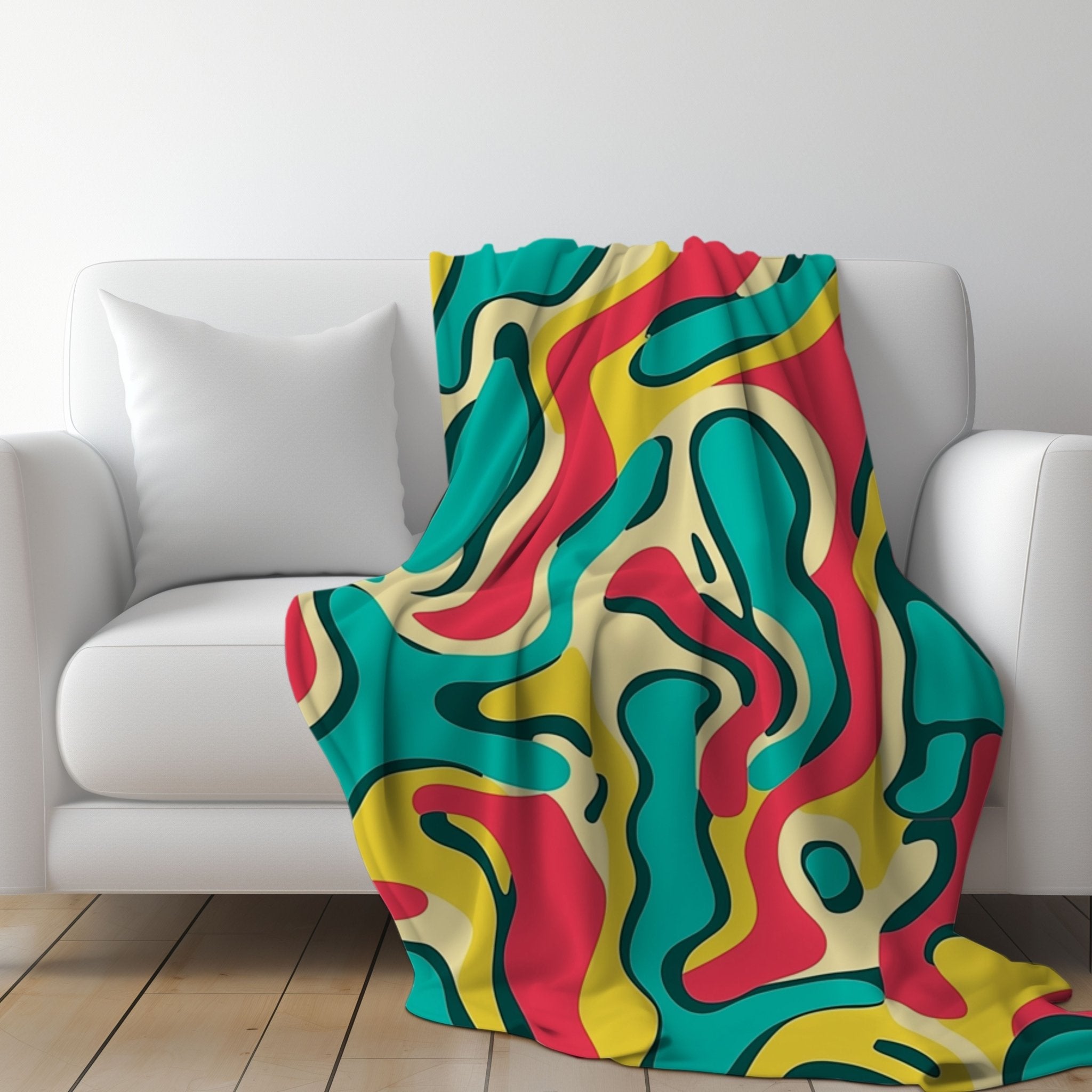 African Design Blanket, Colourful Abstract Print Throws, Vibrant Home Decor, Cozy African Design, Unique Gift Ideas, Living Room Accessory - Craig Michael Design