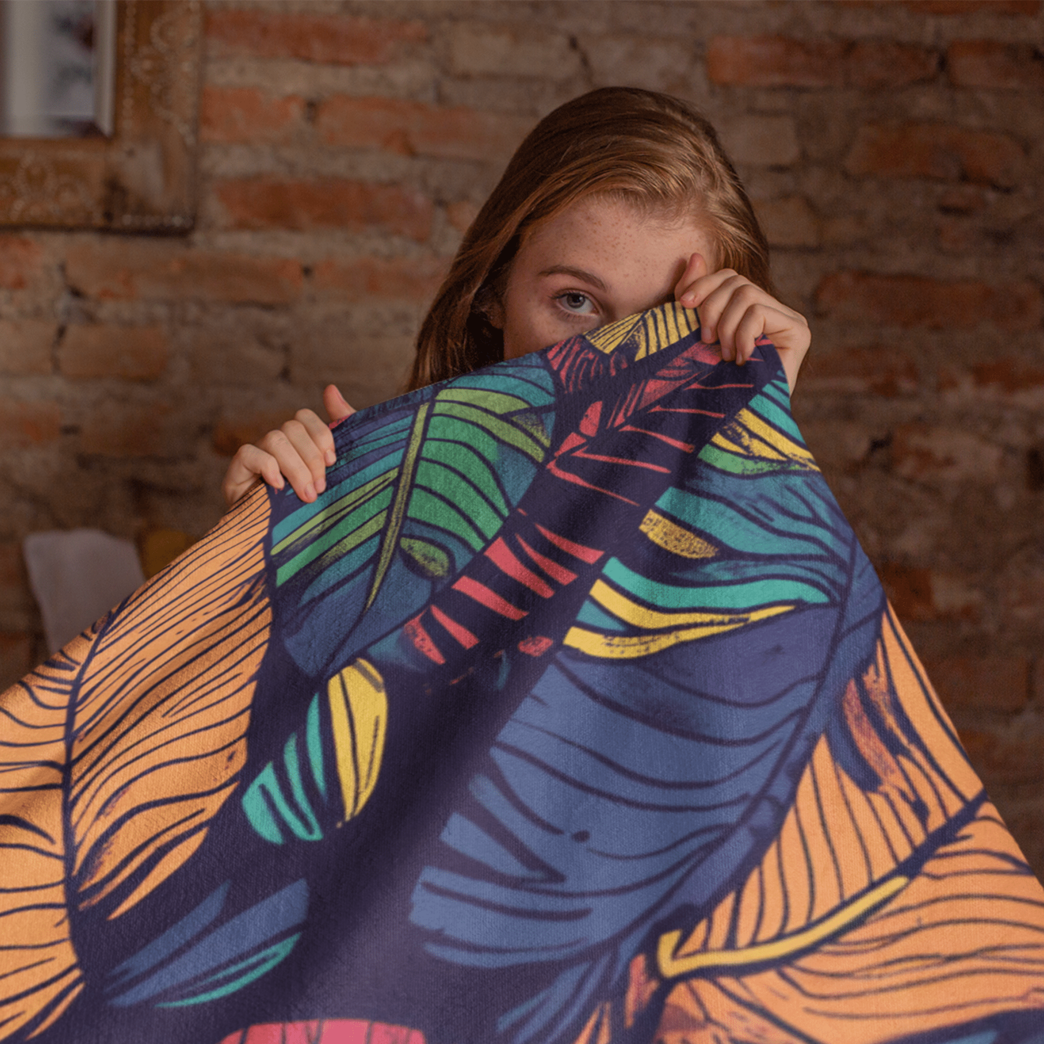 African Inspired Leaves Design Blanket, Colourful Pattern Throw Blanket, Cozy Tropical Leaf Blanket, Vibrant Home Decor, Artistic Quilt - Craig Michael Design