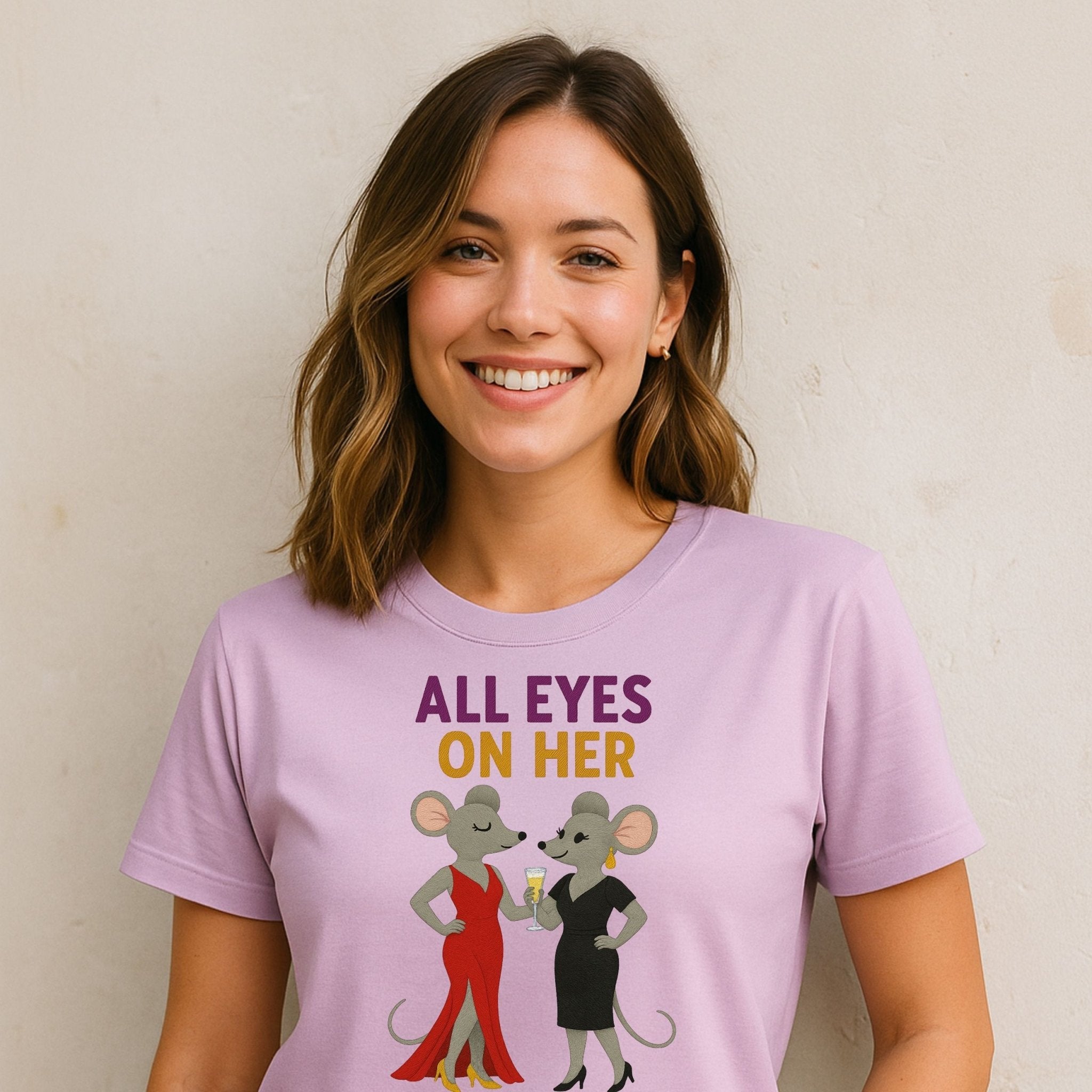 All Eyes On Her Elegant Mice Celebrating Together T-Shirt - Craig Michael Design