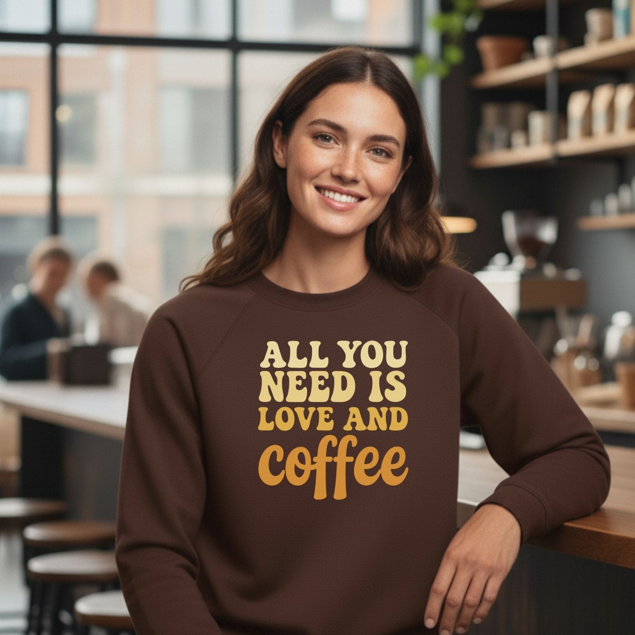 All You Need Is Love and Coffee – Cozy Retro Sweatshirt - Craig Michael Design