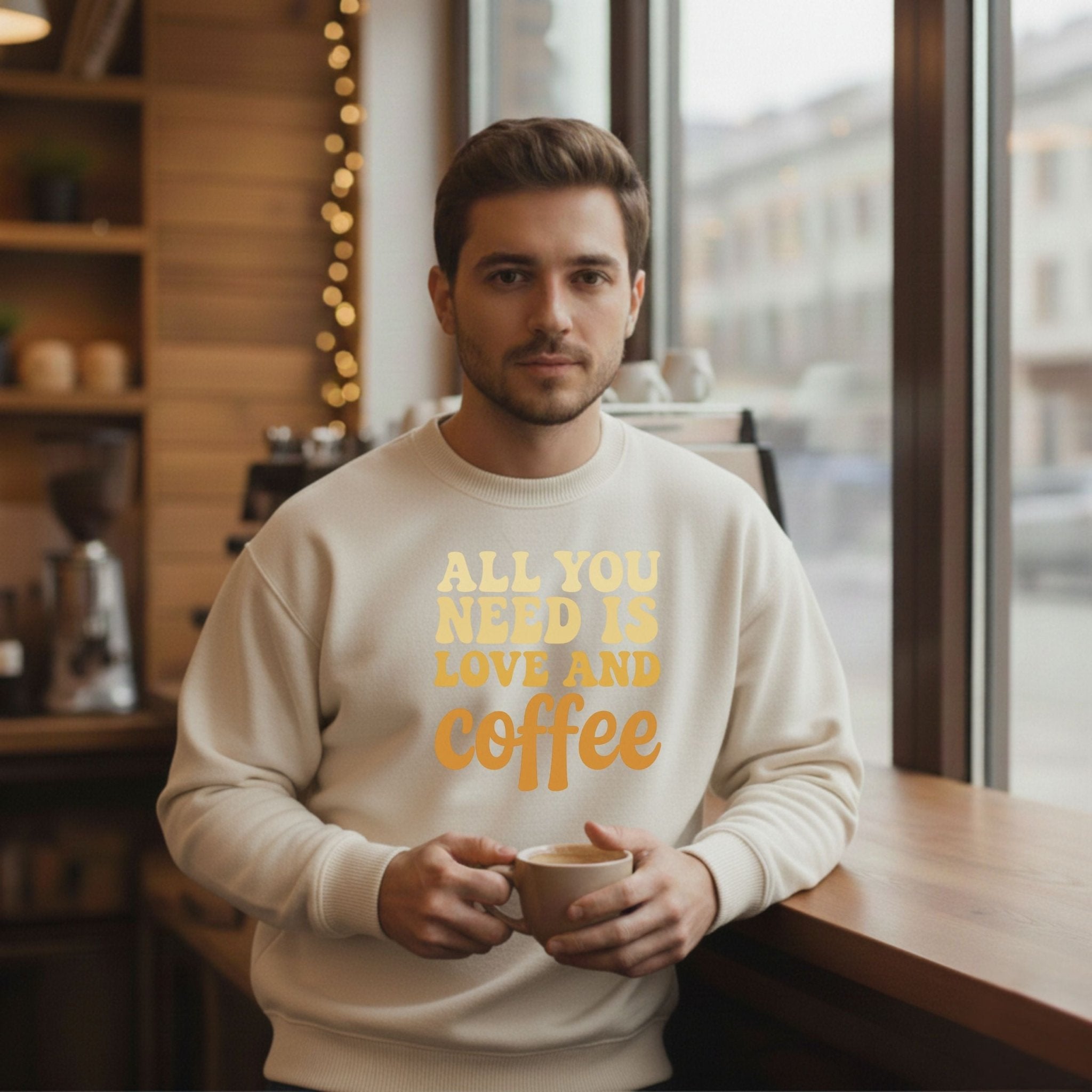 All You Need Is Love and Coffee – Cozy Retro Sweatshirt - Craig Michael Design