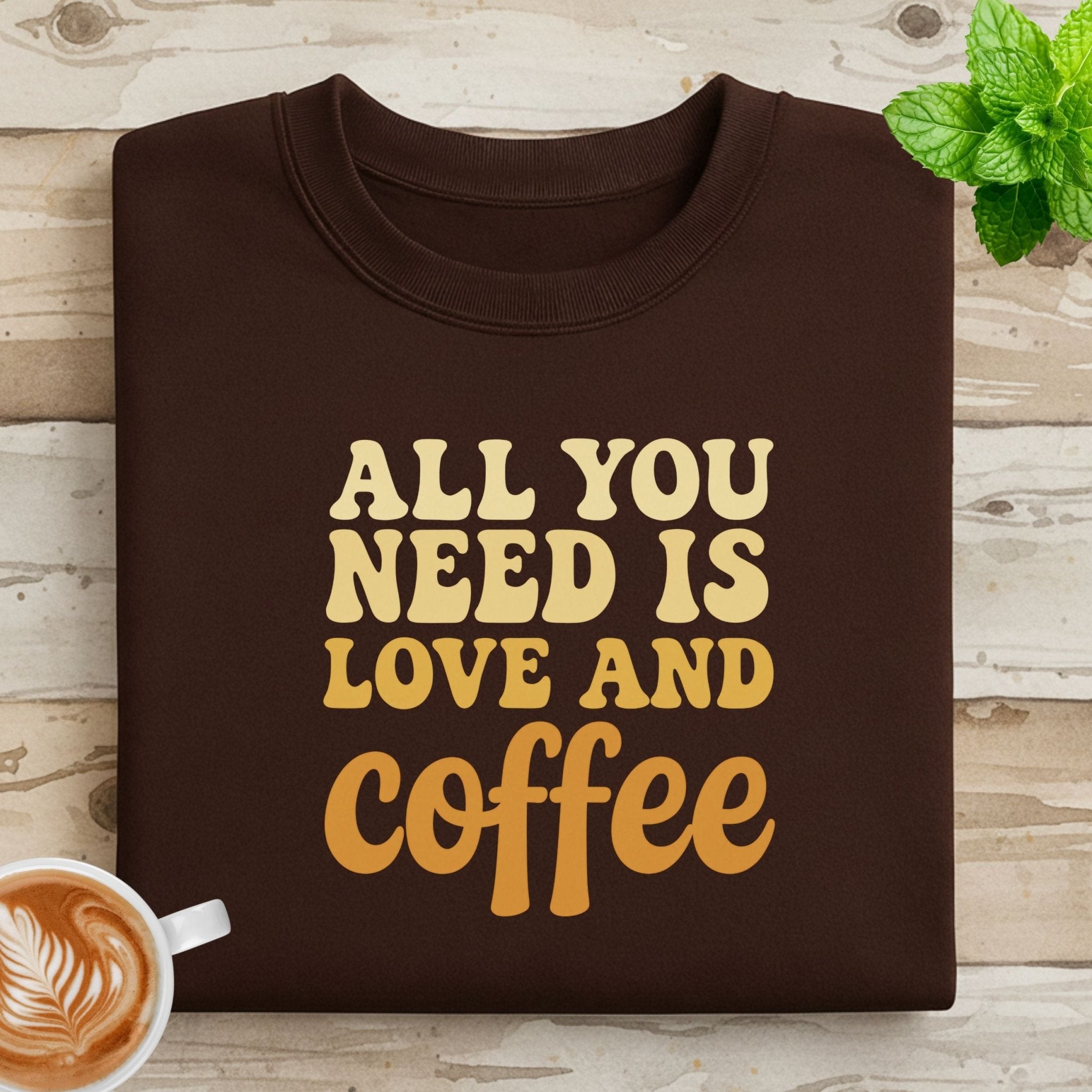 All You Need Is Love and Coffee – Cozy Retro Sweatshirt - Craig Michael Design