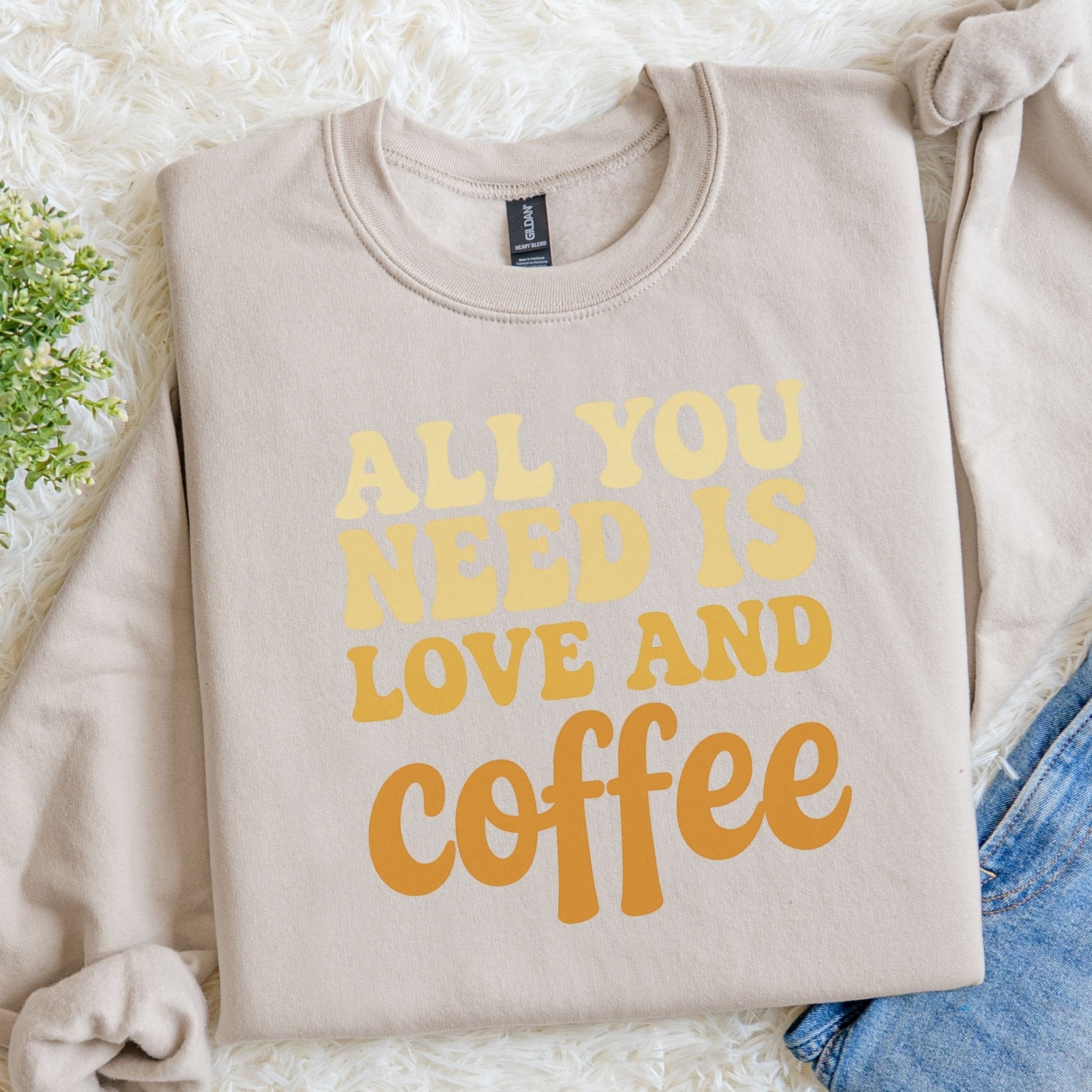 All You Need Is Love and Coffee – Cozy Retro Sweatshirt - Craig Michael Design