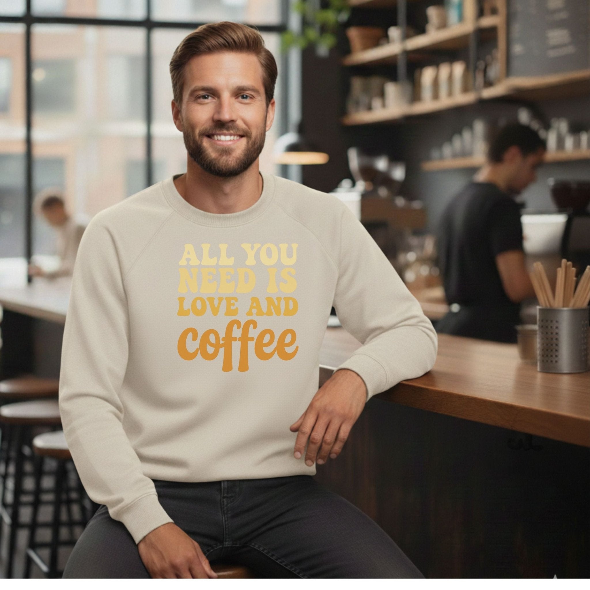 All You Need Is Love and Coffee – Cozy Retro Sweatshirt - Craig Michael Design