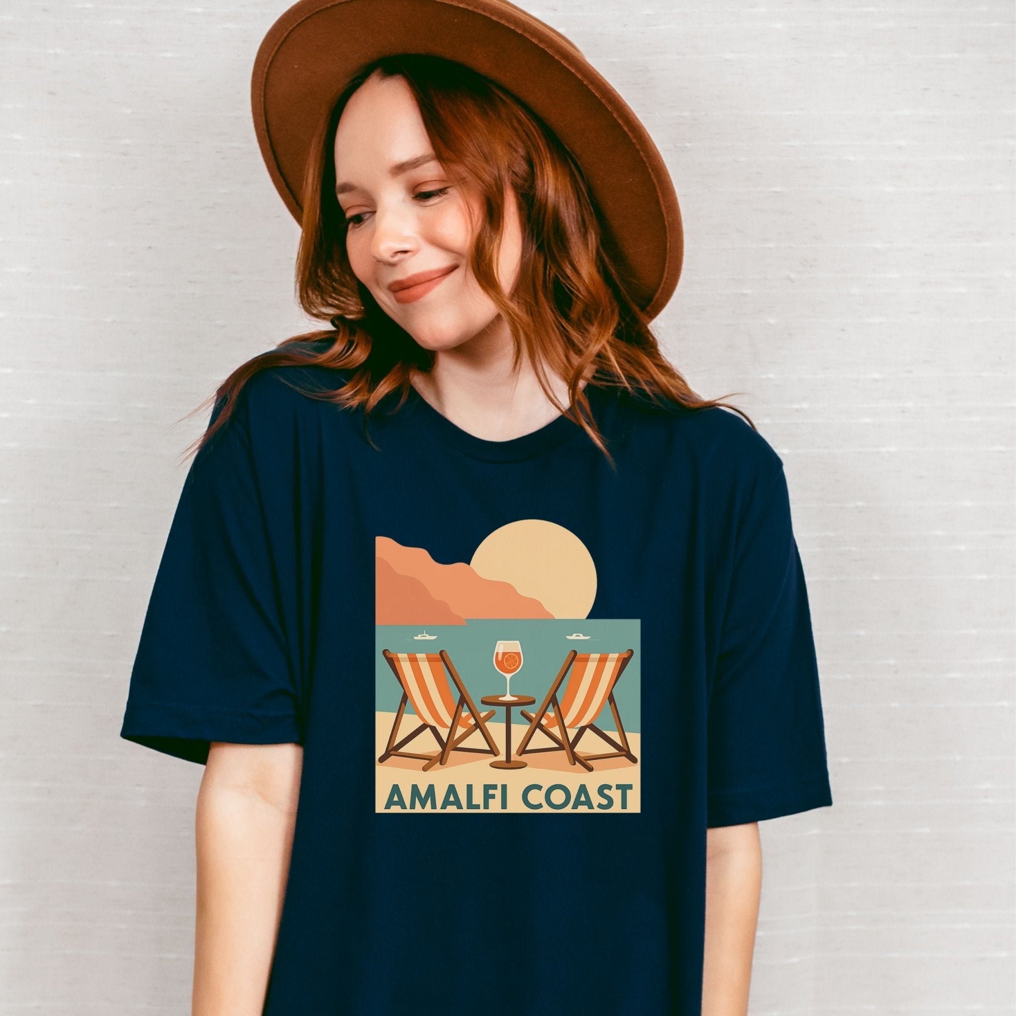 Amalfi Coast T-Shirt, Retro Italy Travel Tee - Craig Michael Design