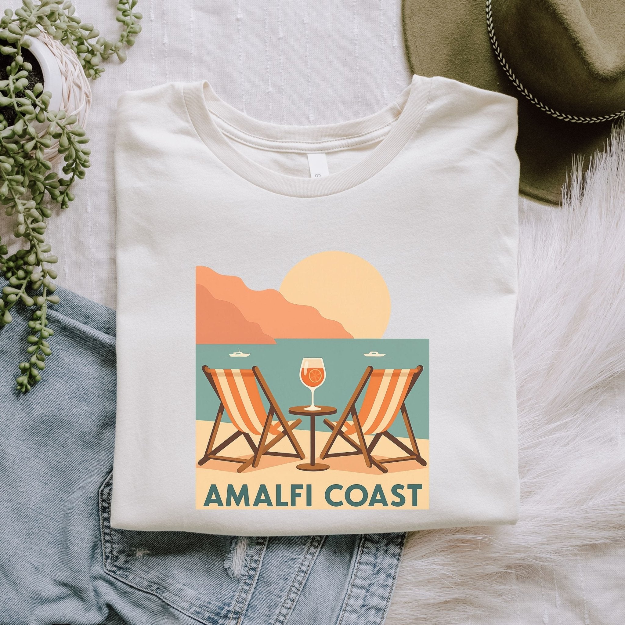 Amalfi Coast T-Shirt, Retro Italy Travel Tee - Craig Michael Design