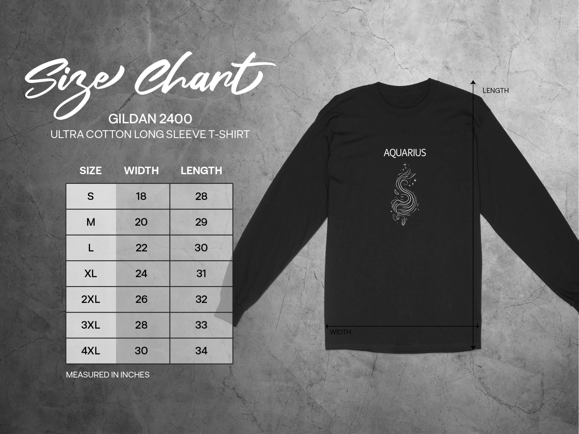 Aquarius Zodiac Sign T-Shirt, Star Sign Graphic Tee, Astrology Long Sleeve Shirt, Horoscope Constellation Top, Aquarius Gift - Craig Michael Design