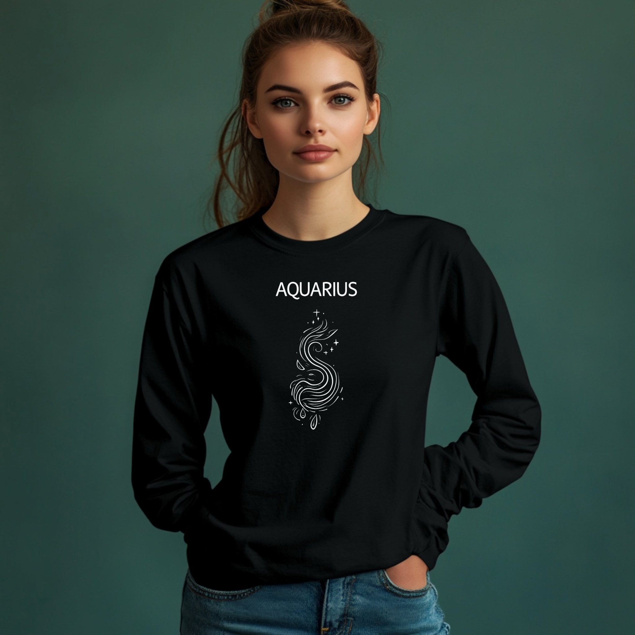 Aquarius Zodiac Sign T-Shirt, Star Sign Graphic Tee, Astrology Long Sleeve Shirt, Horoscope Constellation Top, Aquarius Gift - Craig Michael Design