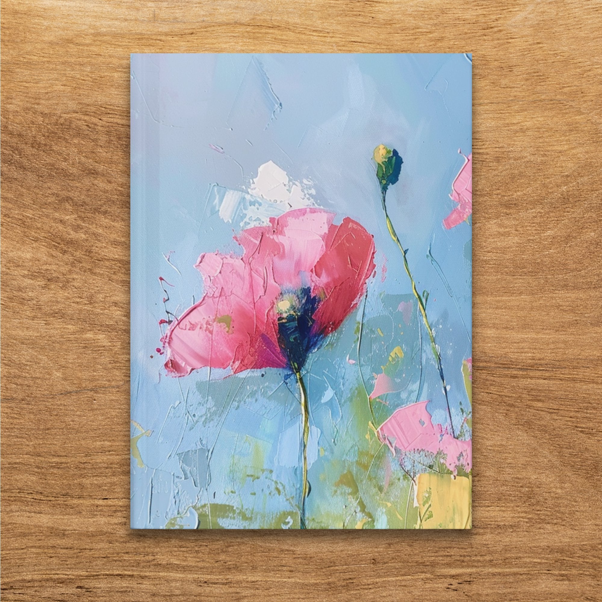 Artistic Floral Journal, Beautiful Flower Diary, Colorful Notebook with Abstract Art, College Ruled, Unique Gift, Hardcover Journal - Craig Michael Design