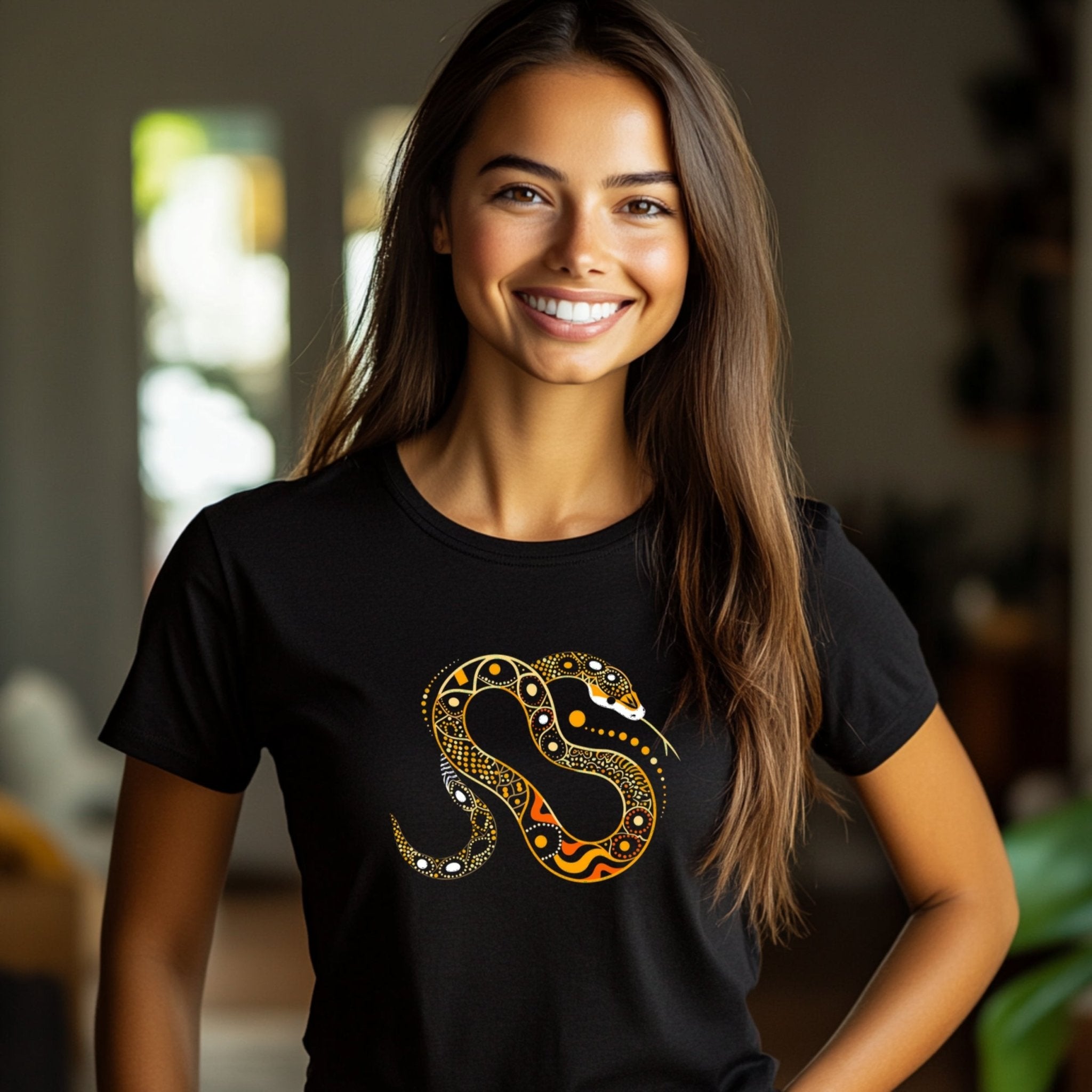 Artistic Snake Design T-Shirt, Unique Graphic Tee, Nature Inspired Apparel, Perfect for Animal Lovers, Stylish Casual Wear, Gift for Her/Him - Craig Michael Design