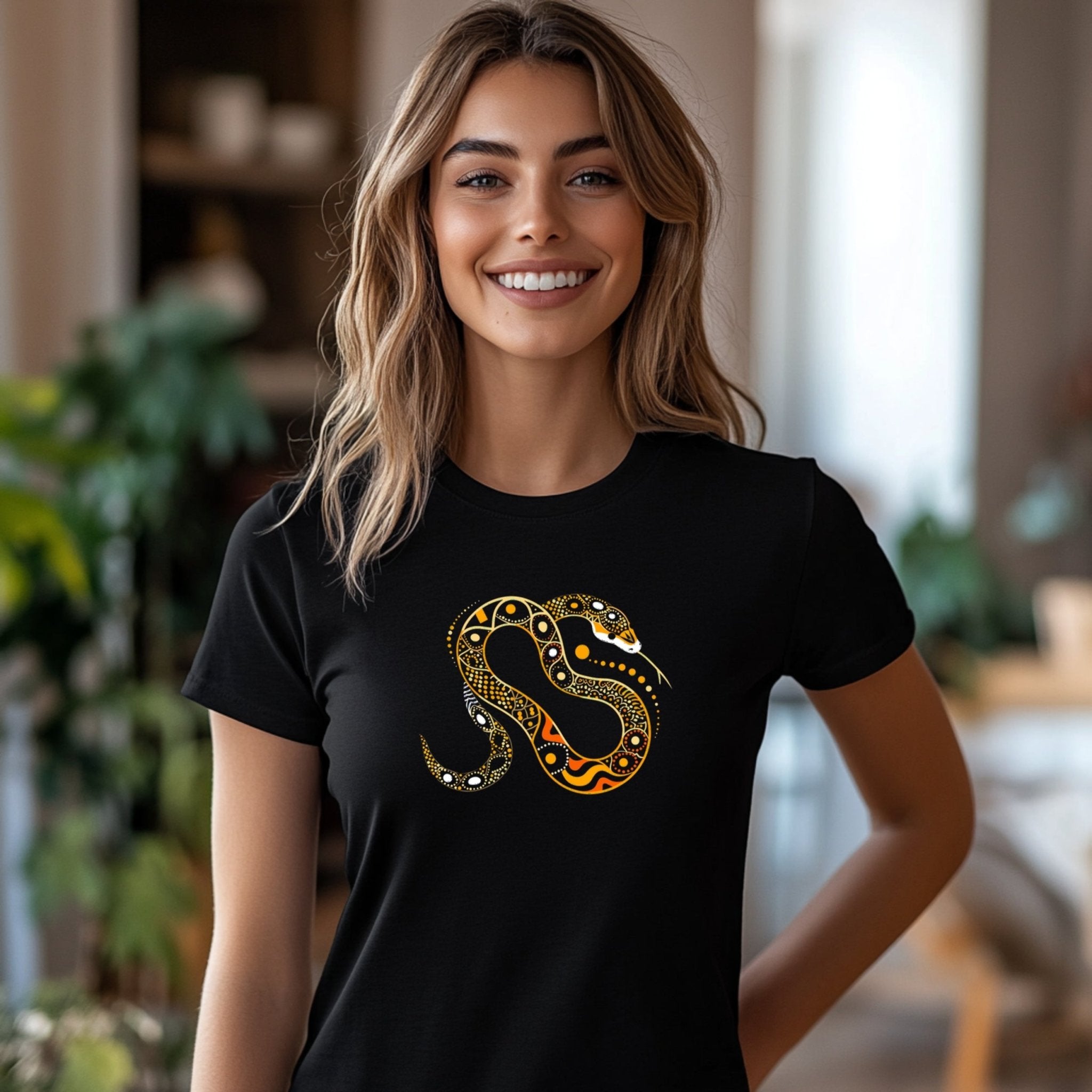 Artistic Snake Design T-Shirt, Unique Graphic Tee, Nature Inspired Apparel, Perfect for Animal Lovers, Stylish Casual Wear, Gift for Her/Him - Craig Michael Design