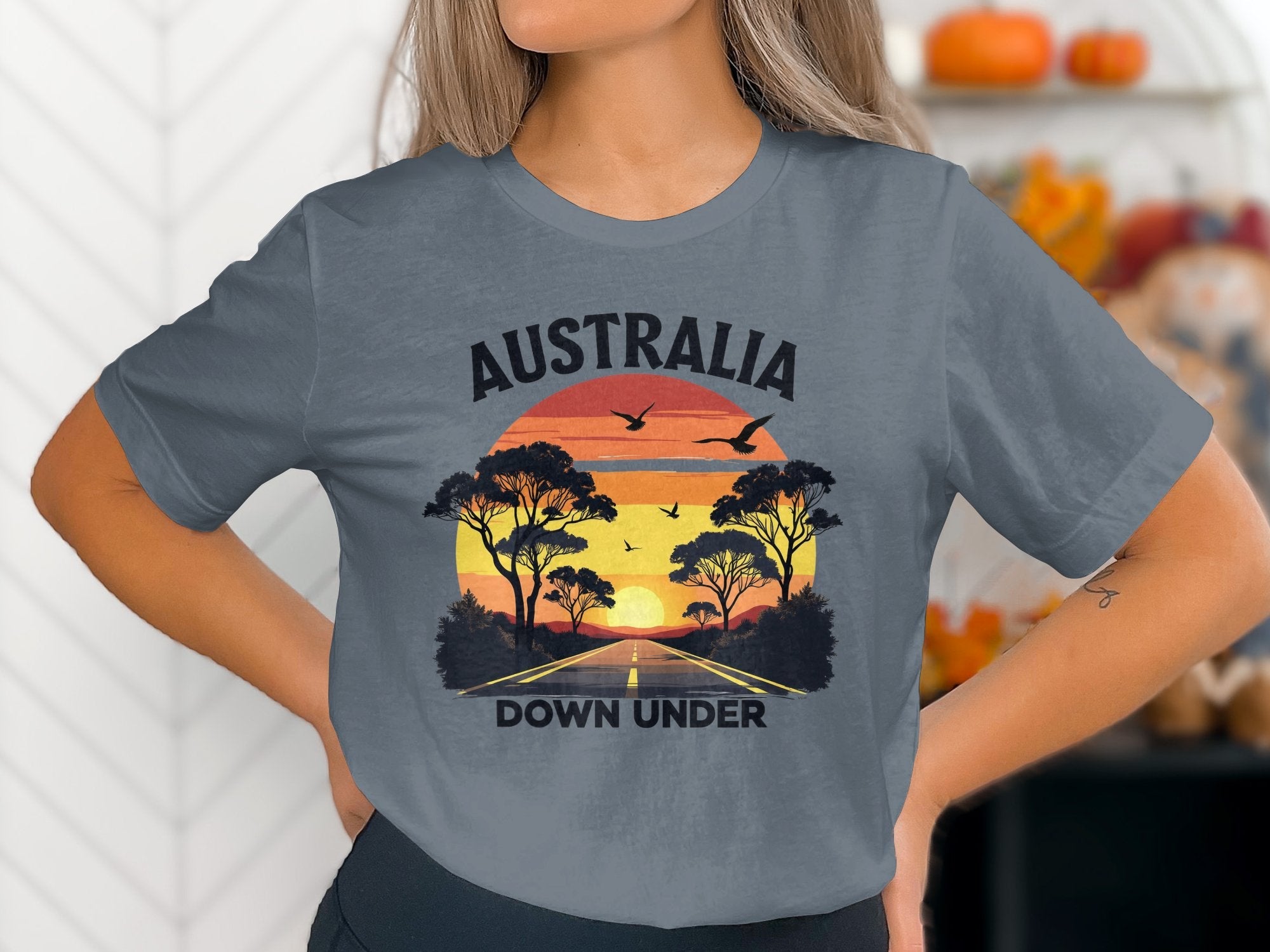 Australia Down Under Sunset T-Shirt, Australian Road Trip Tee, Outback Sunset Graphic Tee, Unisex Casual Travel Shirt - Craig Michael Design