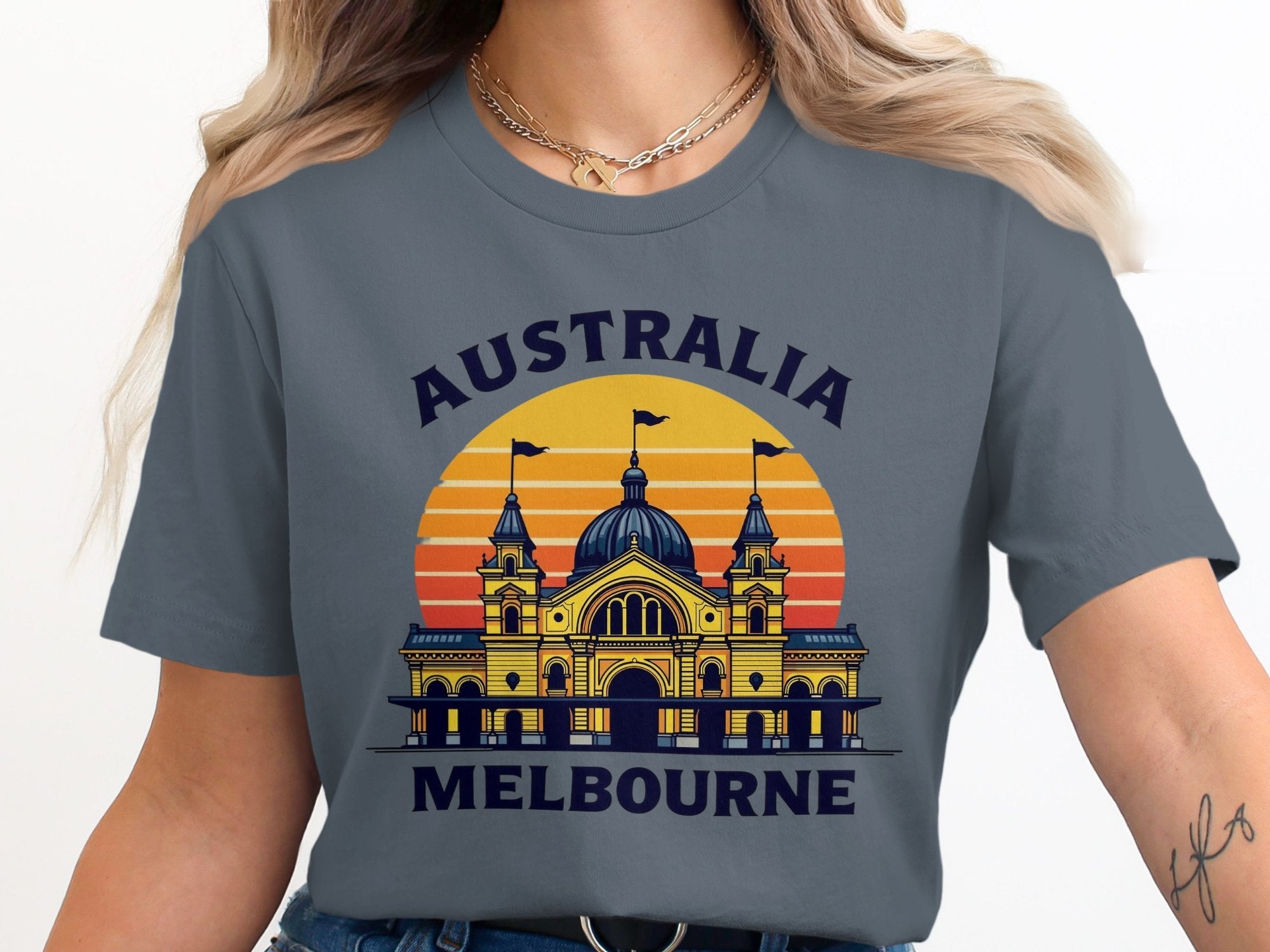 Australia Melbourne T-Shirt, Vintage Australia Graphic Tee, Melbourne Skyline Design, Retro Australia Souvenir Shirt - Craig Michael Design