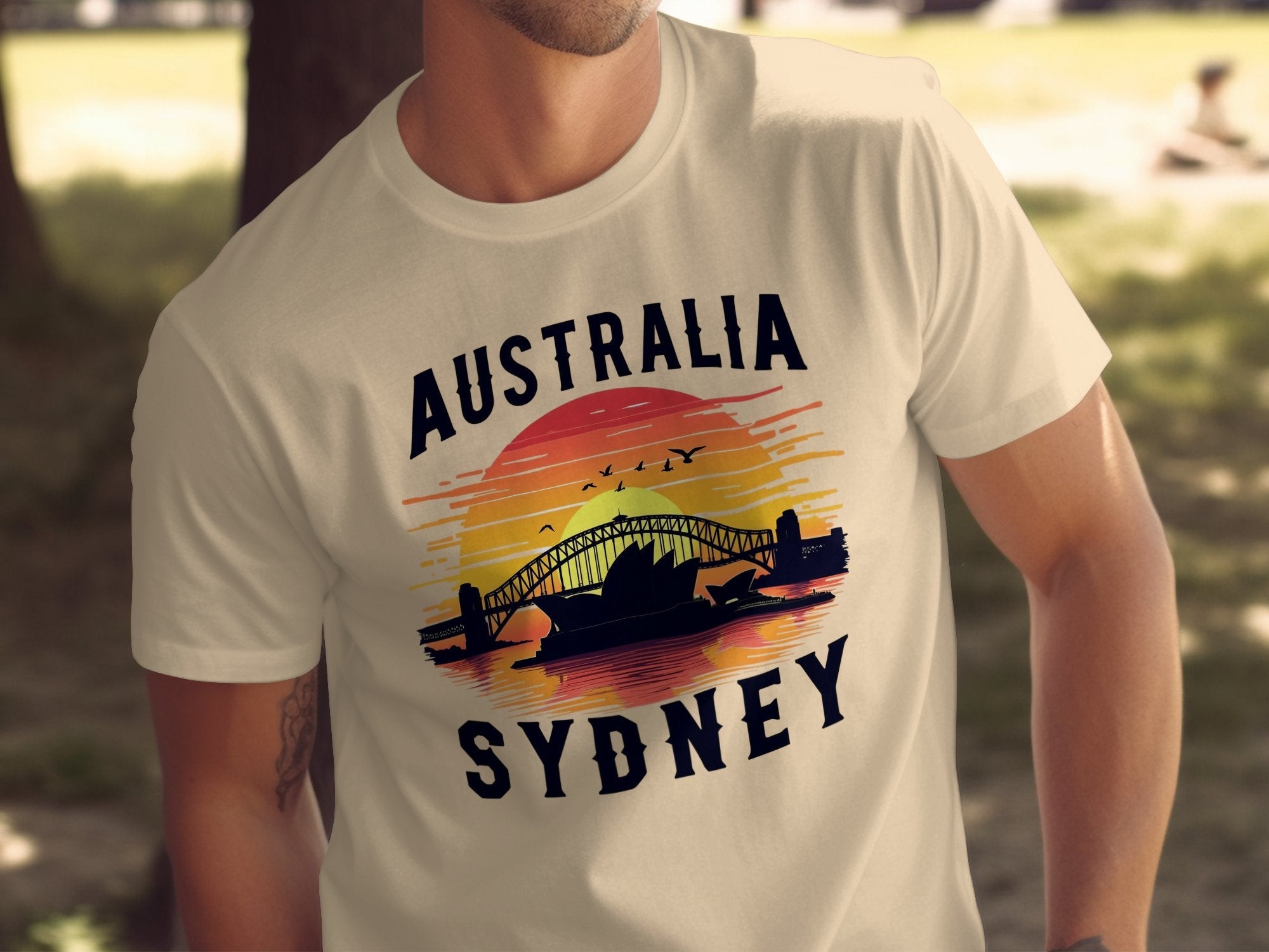 Australia Sydney Sunset T-Shirt, Sydney Australia Skyline Design, Perfect Sydney Souvenir Shirt, Australia Travel Gift Tee - Craig Michael Design