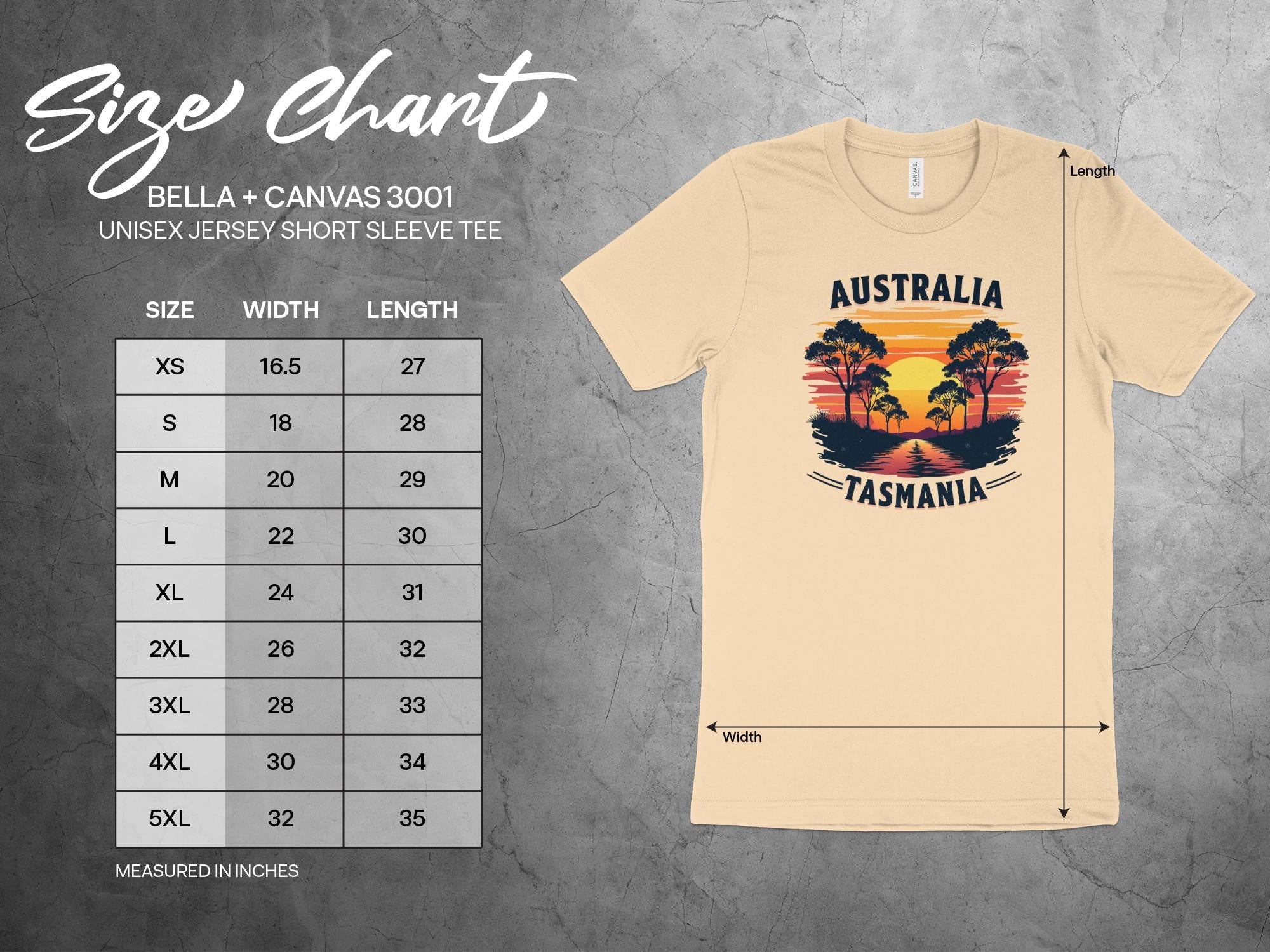 Australia Tasmania Sunset Landscape Graphic T-Shirt, Vintage Australia Travel Tee, Tasmania Shirt, Outback Wildlife Adventure Top - Craig Michael Design