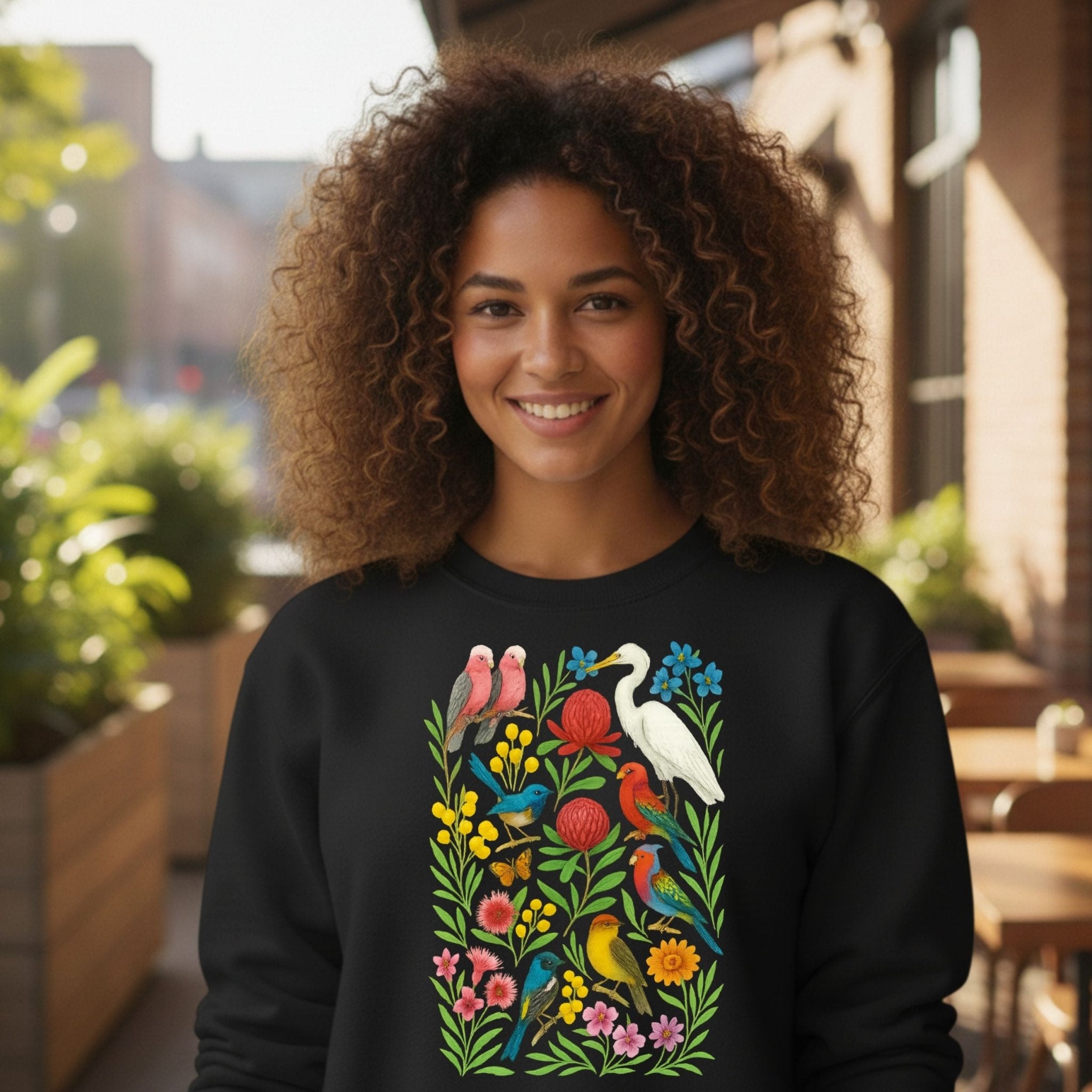 Australian Bird Sweatshirt – Galah & Heron - Craig Michael Design