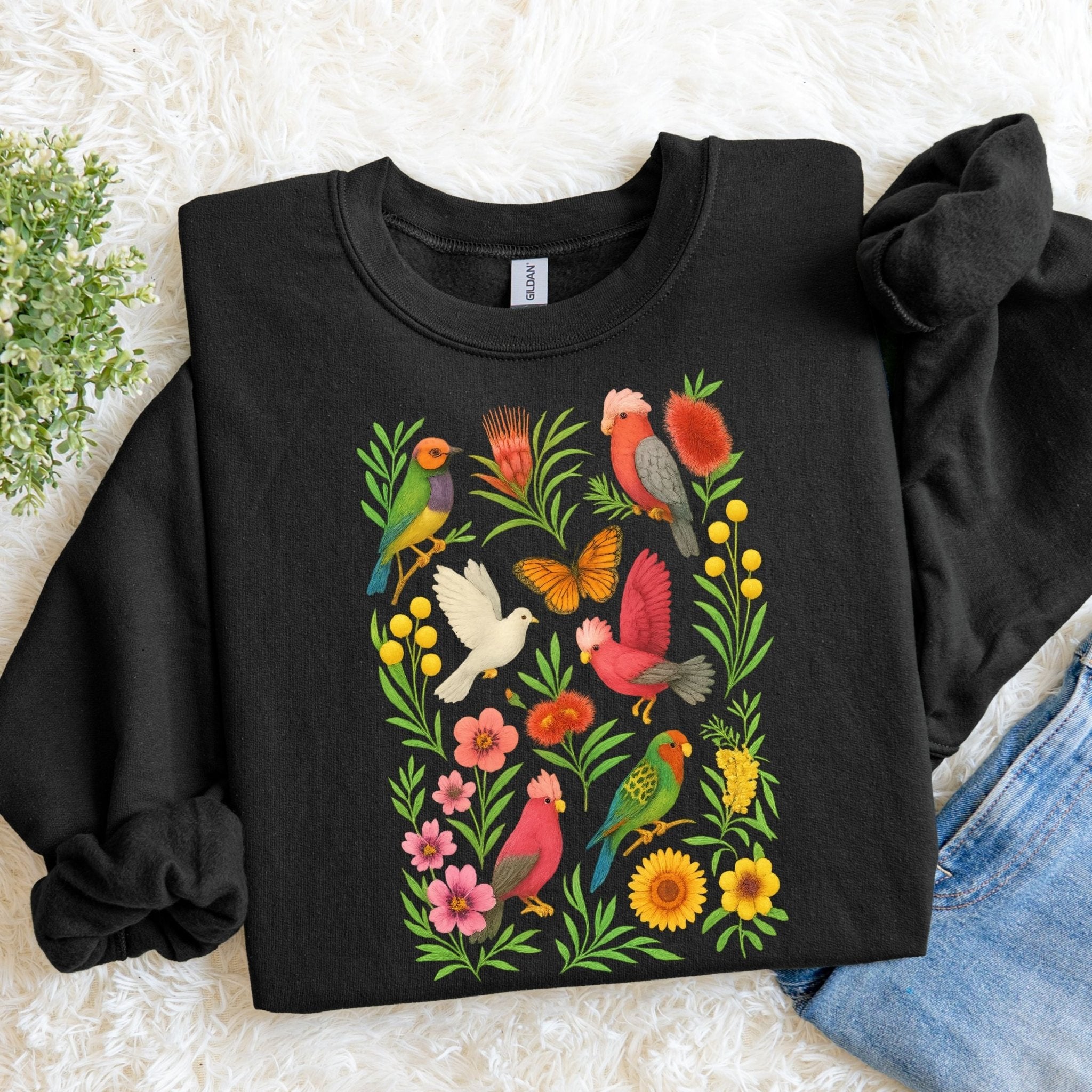 Australian Birds Sweatshirt – Galah & Lorikeet - Craig Michael Design
