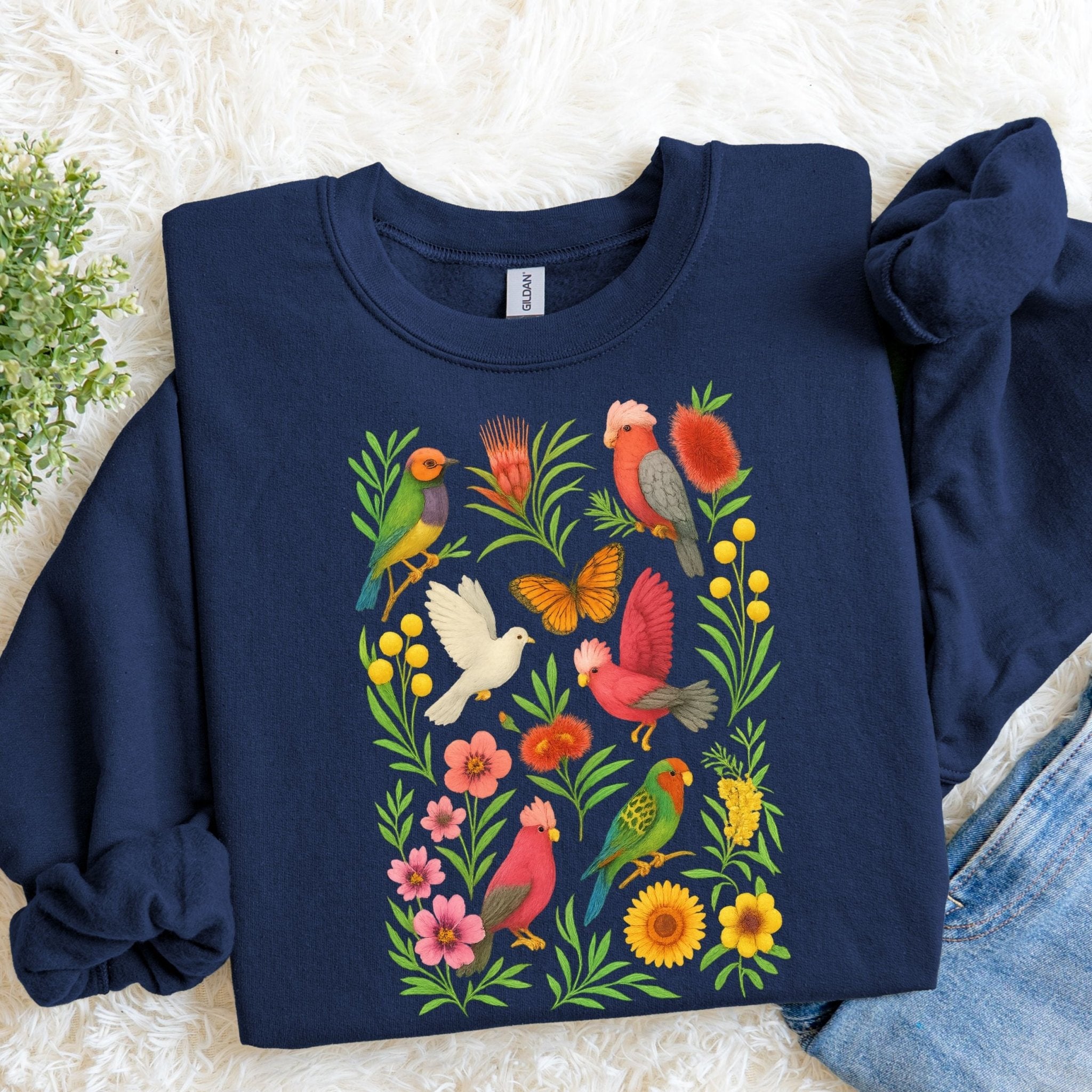 Australian Birds Sweatshirt – Galah & Lorikeet - Craig Michael Design