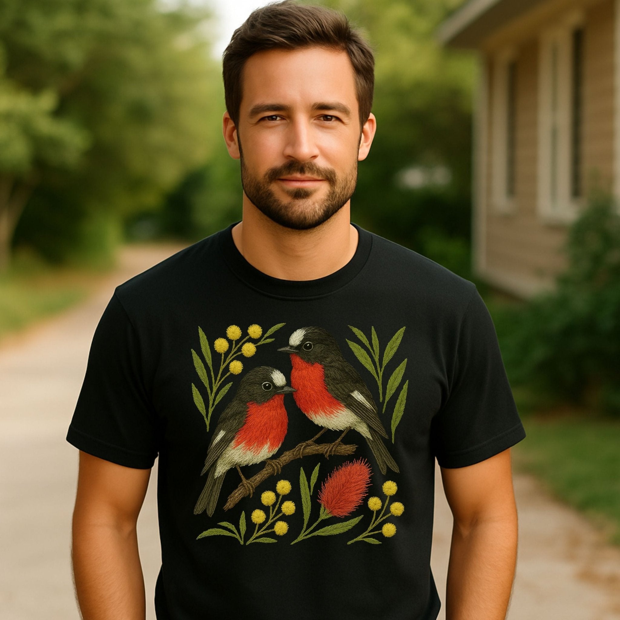 Australian Robin T-Shirt – Australian Native Bird Collection - Craig Michael Design