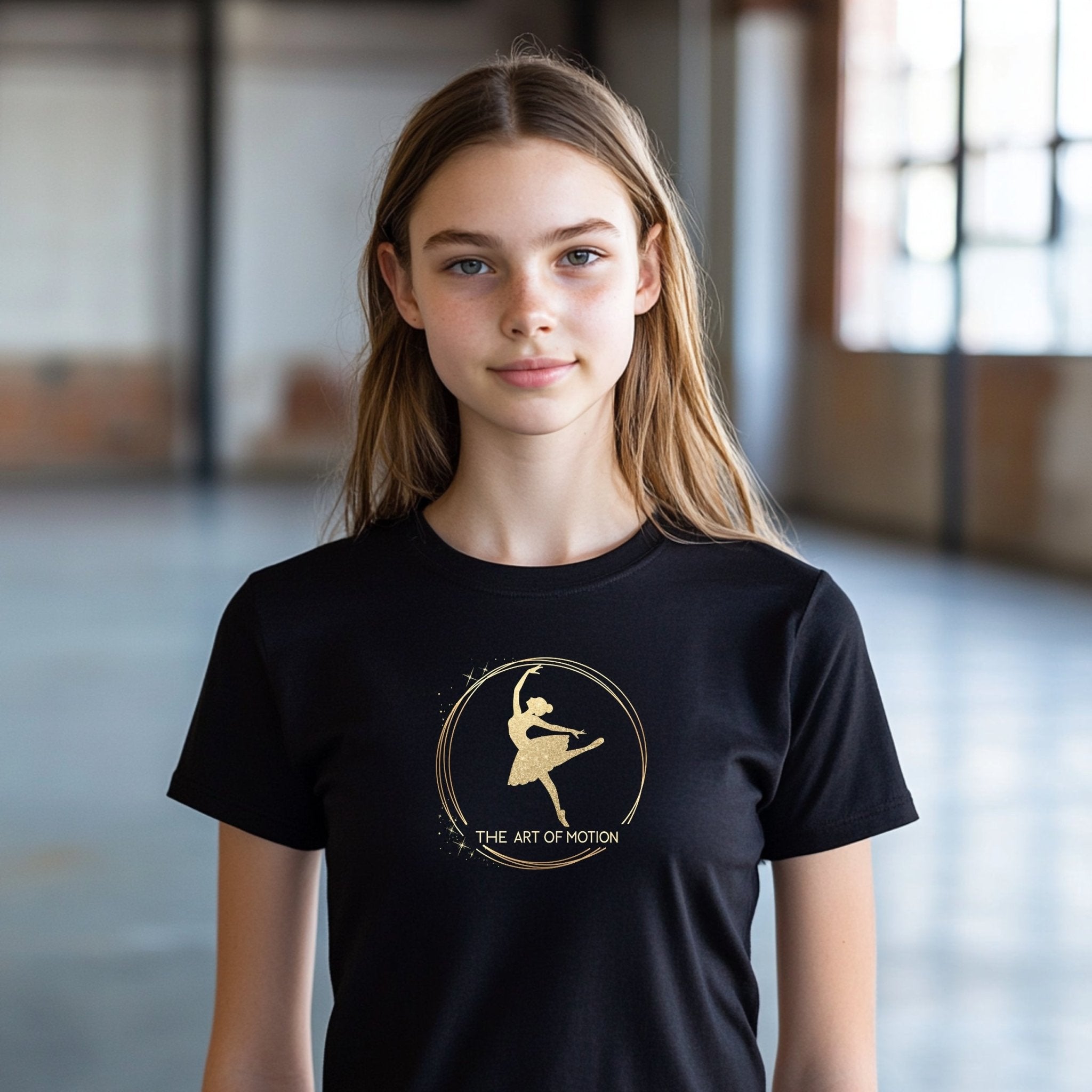 Ballet Dancer Silhouette Art Youth T-Shirt, Dance Lover Gift for Kids, Artistic Dance Tee for Children, Comfortable Tee Shirt - Craig Michael Design