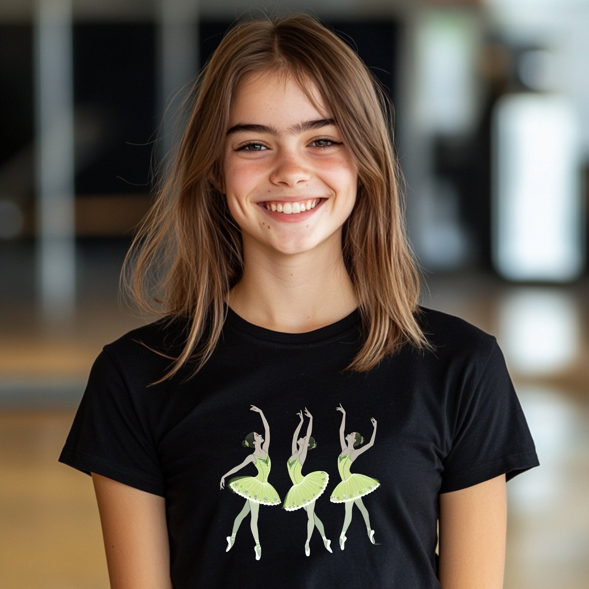 Ballet Dancers Lime Cream Costume Youth T-Shirt, Dance Recital Shirt for Girls, Ballerina Graphic Tee, Ballet Themed Shirt for Kids - Craig Michael Design