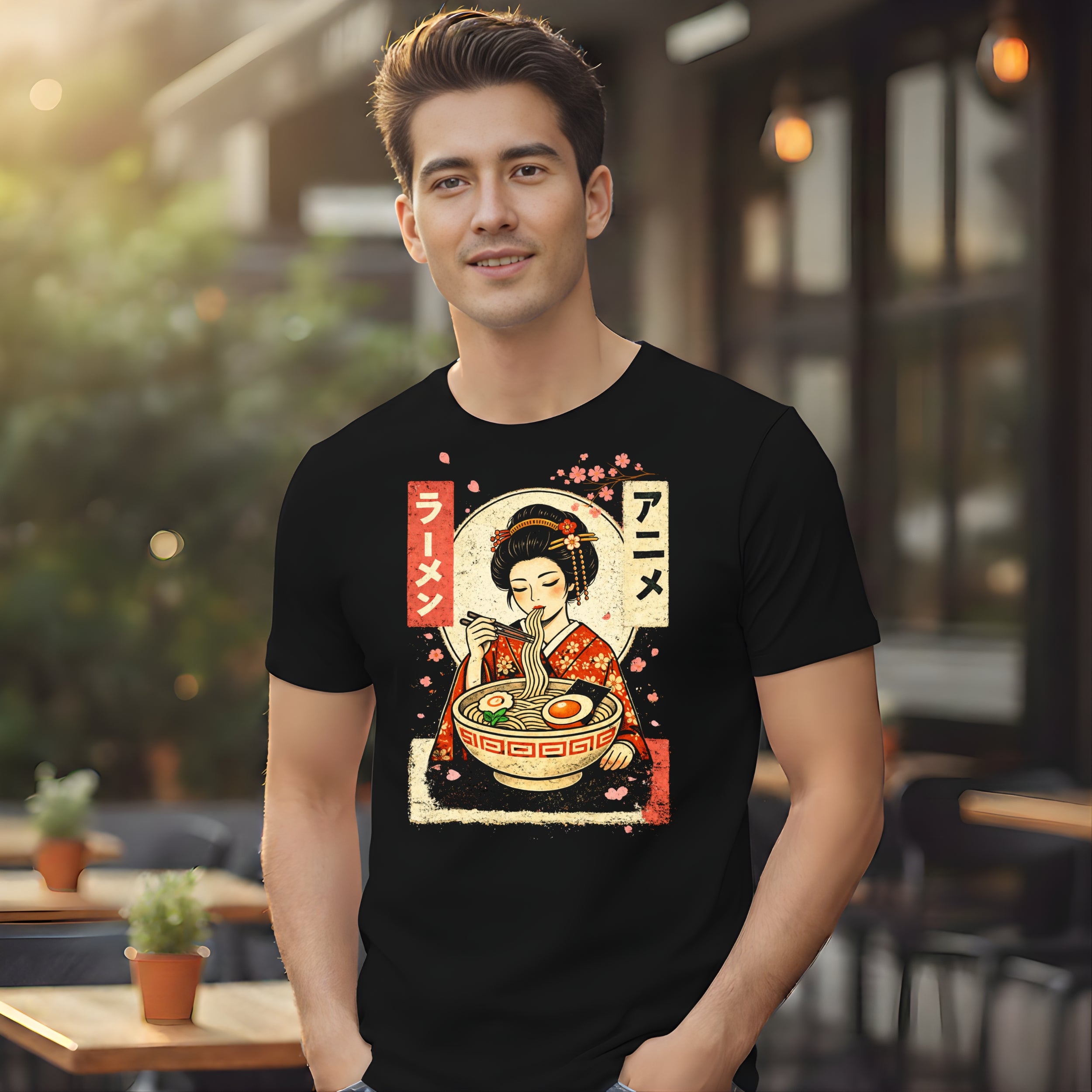 Japanese Ramen Noodle Vintage Design Anime Shirt