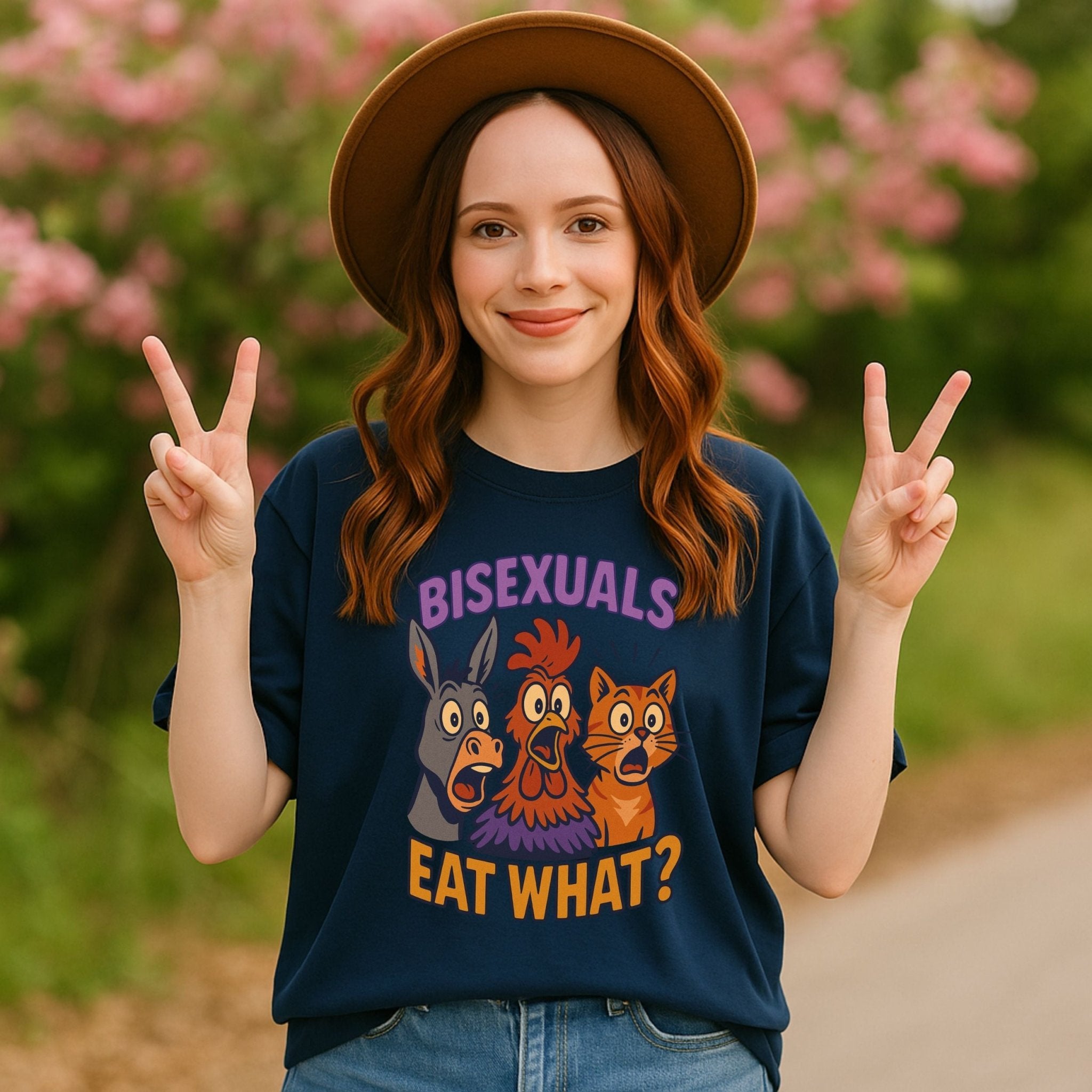 Bisexuals Eat What?! Y2K Pride T-Shirt – Funny Graphic Tee - Craig Michael Design