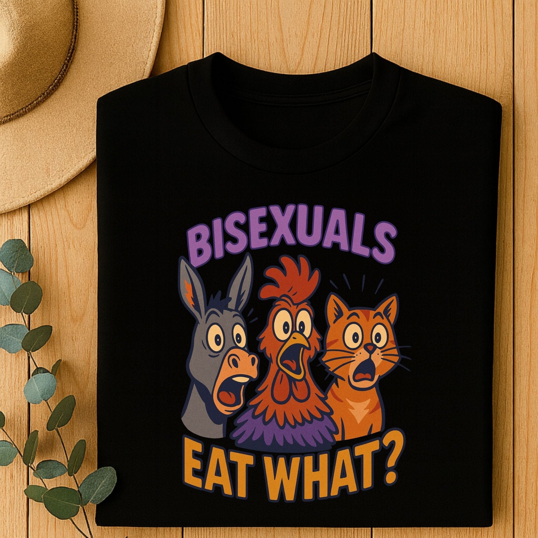 Bisexuals Eat What?! Y2K Pride T-Shirt – Funny Graphic Tee - Craig Michael Design