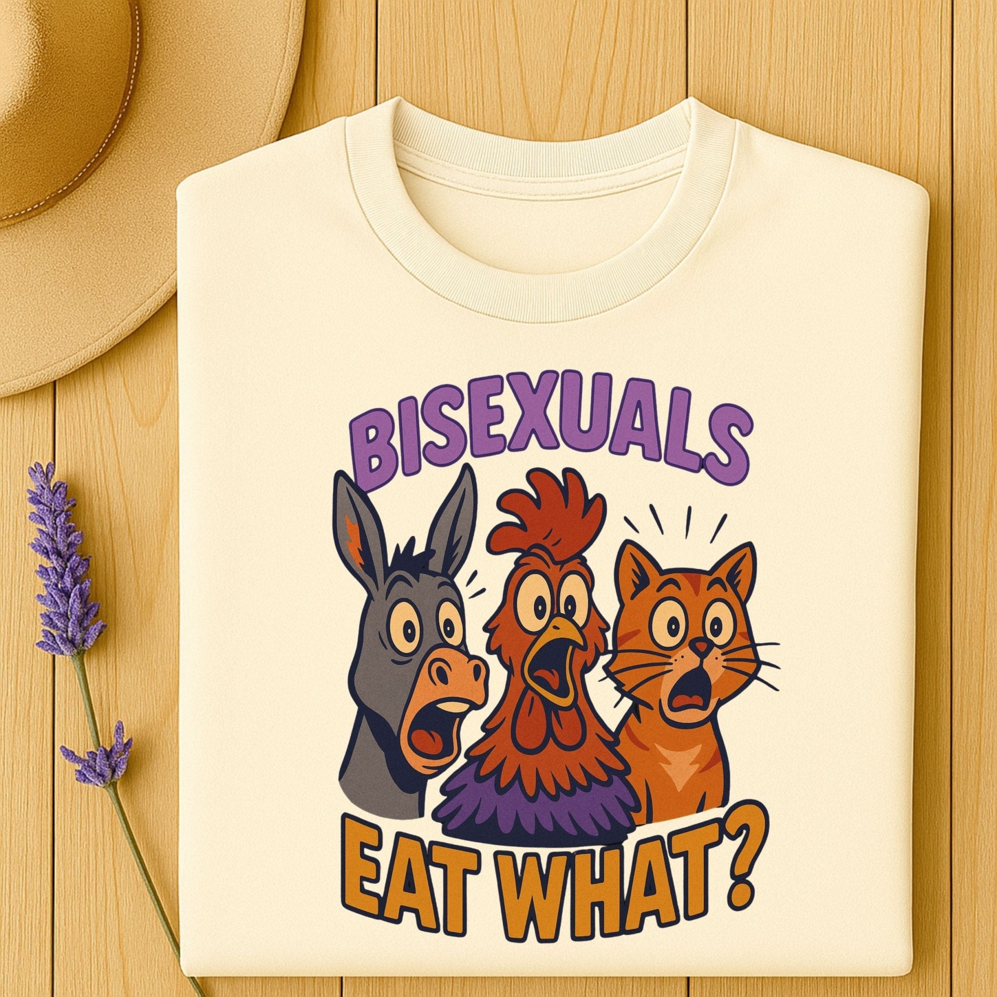 Bisexuals Eat What?! Y2K Pride T-Shirt – Funny Graphic Tee - Craig Michael Design
