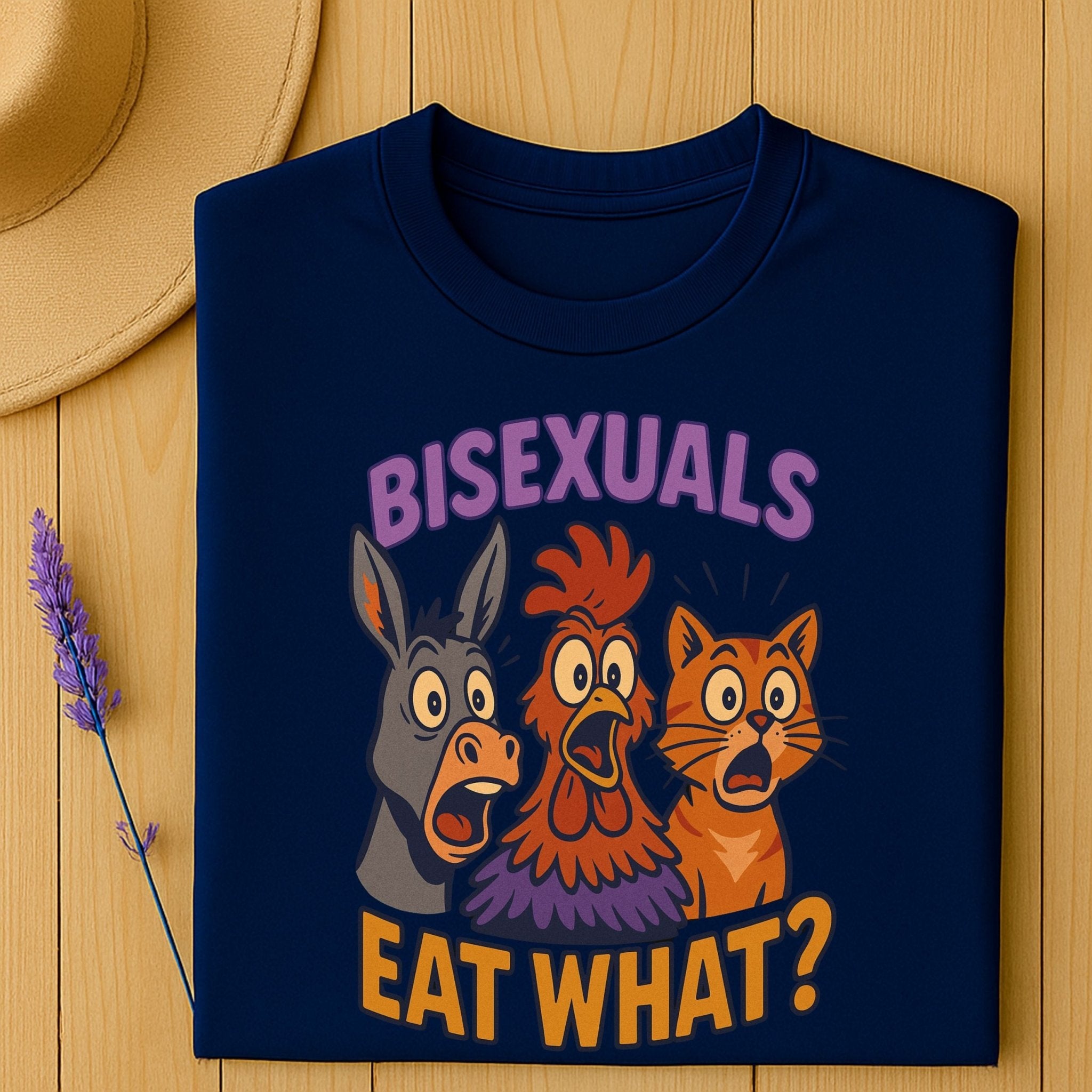 Bisexuals Eat What?! Y2K Pride T-Shirt – Funny Graphic Tee - Craig Michael Design