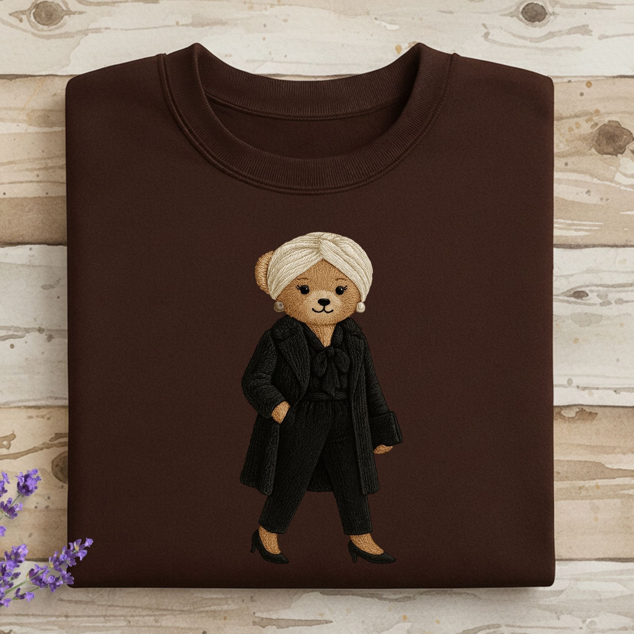 Black Monochrome Teddy Sweatshirt - Craig Michael Design