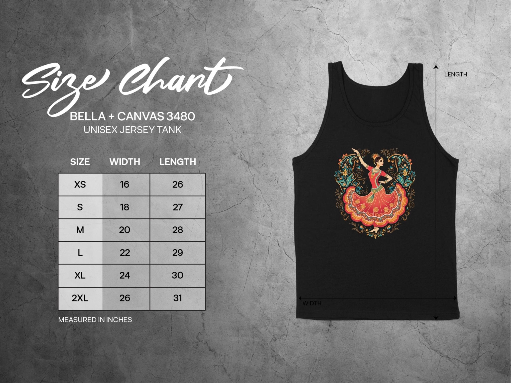 Boho Chic Dancing Girl Tank Top, Colorful Indian Dance Graphic Tank, Artistic Floral Design Top, Summer Festival Clothing, Dance Lover Gift - Craig Michael Design