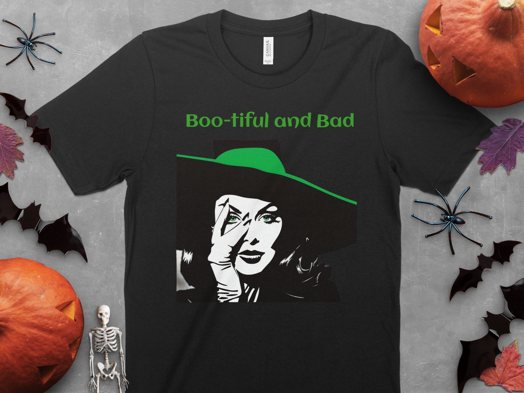 Boo - tiful and Bad Halloween Witch T-Shirt, Halloween Witch Graphic Tee, Boo - tiful and Bad Shirt, Witchy Halloween Shirt - Craig Michael Design