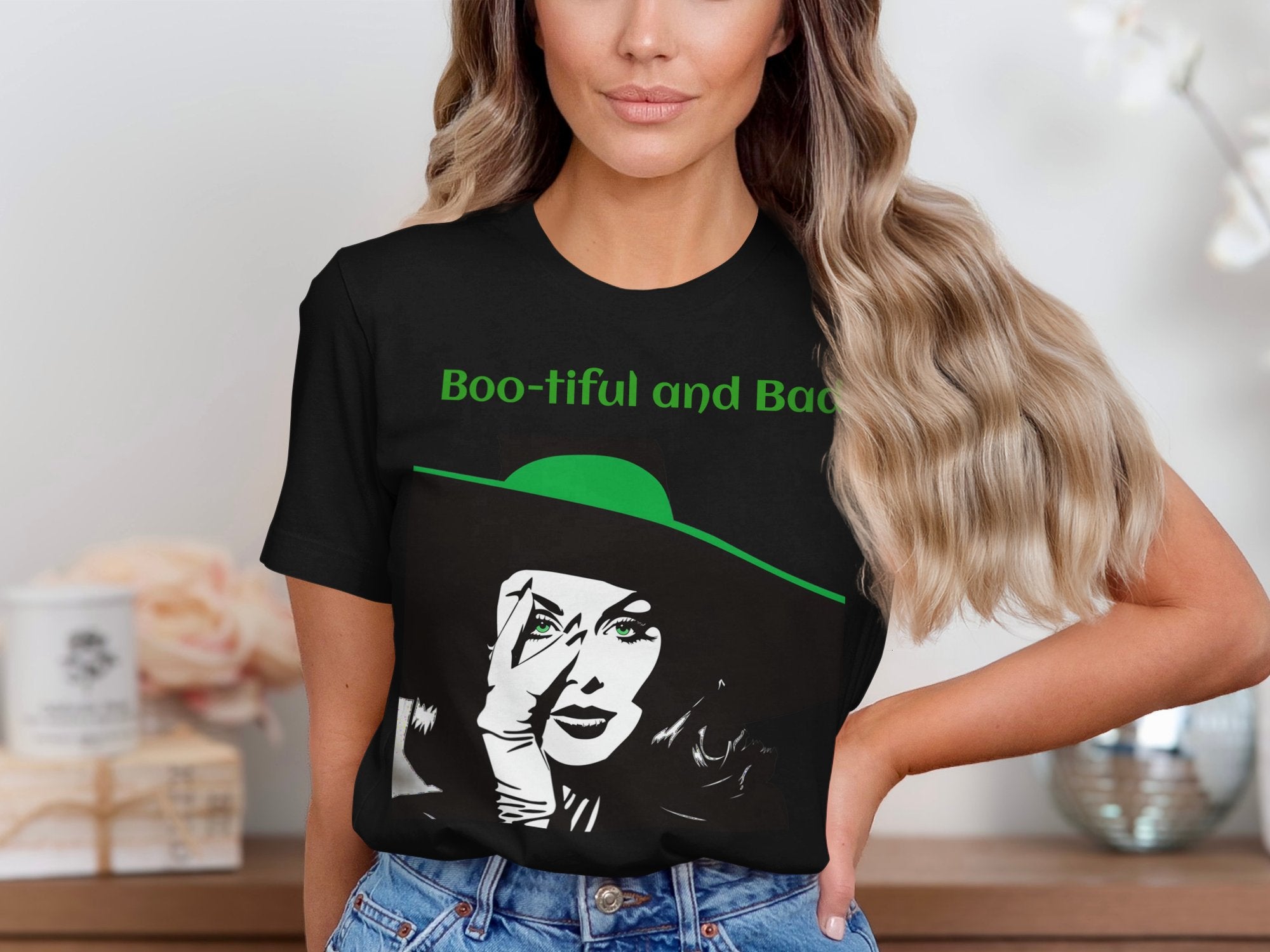 Boo - tiful and Bad Halloween Witch T-Shirt, Halloween Witch Graphic Tee, Boo - tiful and Bad Shirt, Witchy Halloween Shirt - Craig Michael Design